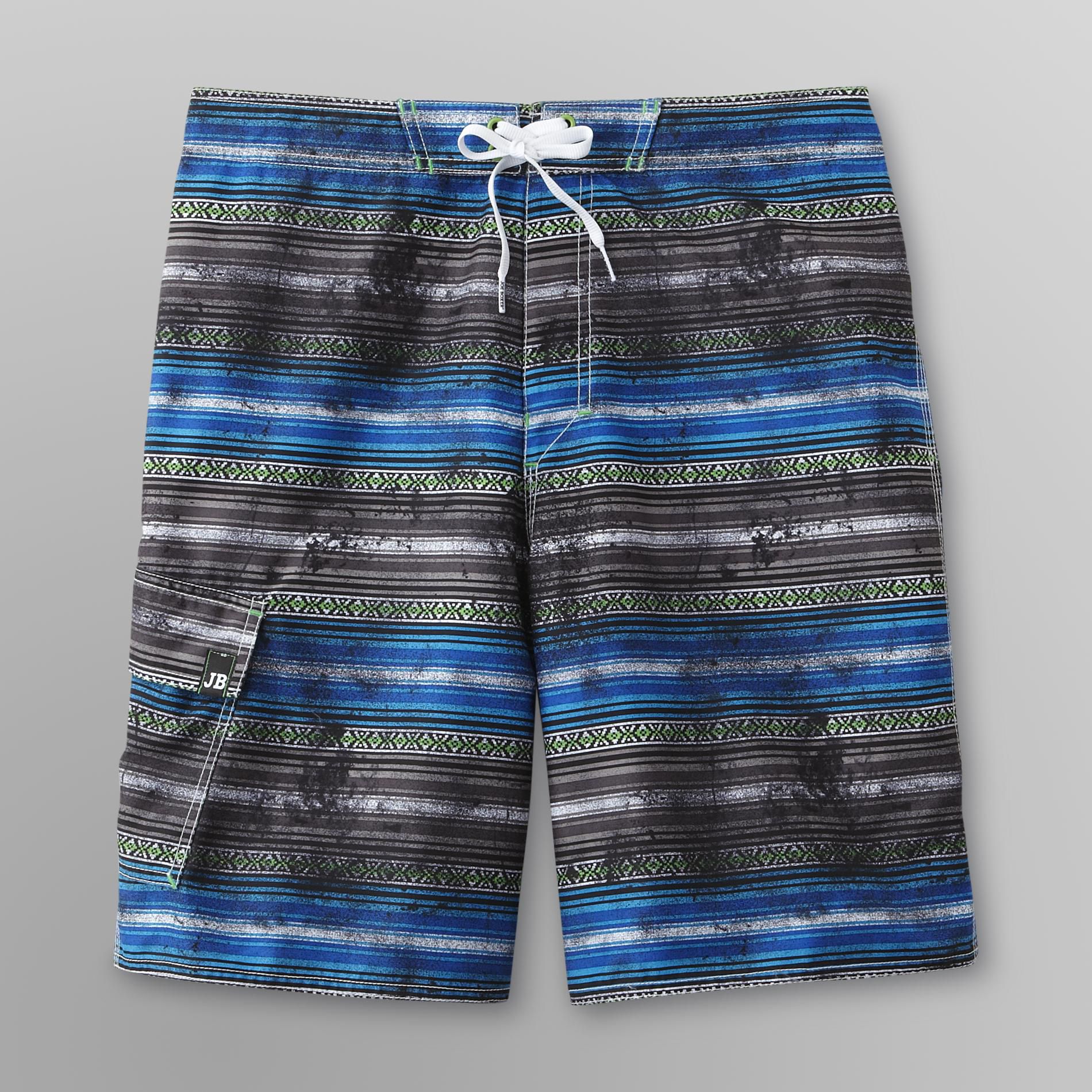 Joe Boxer Men's Striped Swim Trunks at mygofer.com