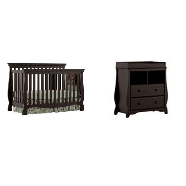 Stork Craft Black Furniture Bundle (Crib and Changing Table) at Kmart.com