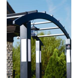 Metal Arbor with LED Lights and Bench - Outdoor Living ...