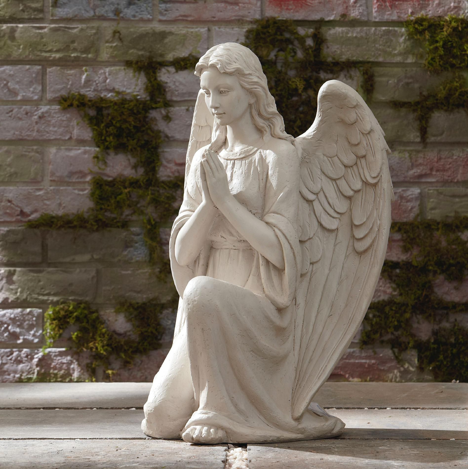 Garden Oasis Kneeling Angel Statue 21" - Outdoor Living - Outdoor Decor