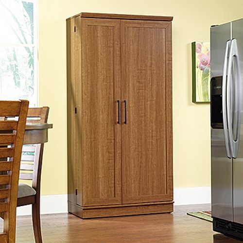 Sauder Home Plus Storage Cabinet Swing Out Door Brown ...