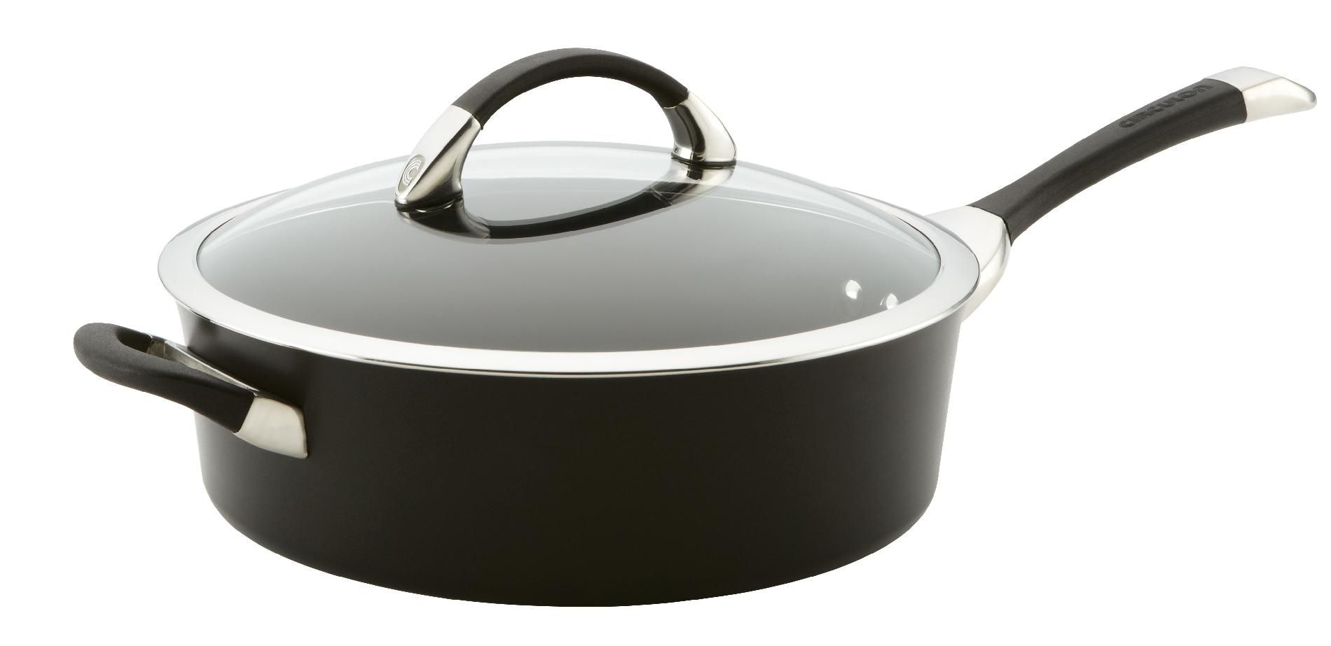 Circulon Symmetry  5-Quart Covered Saute with Helper Handle  Black