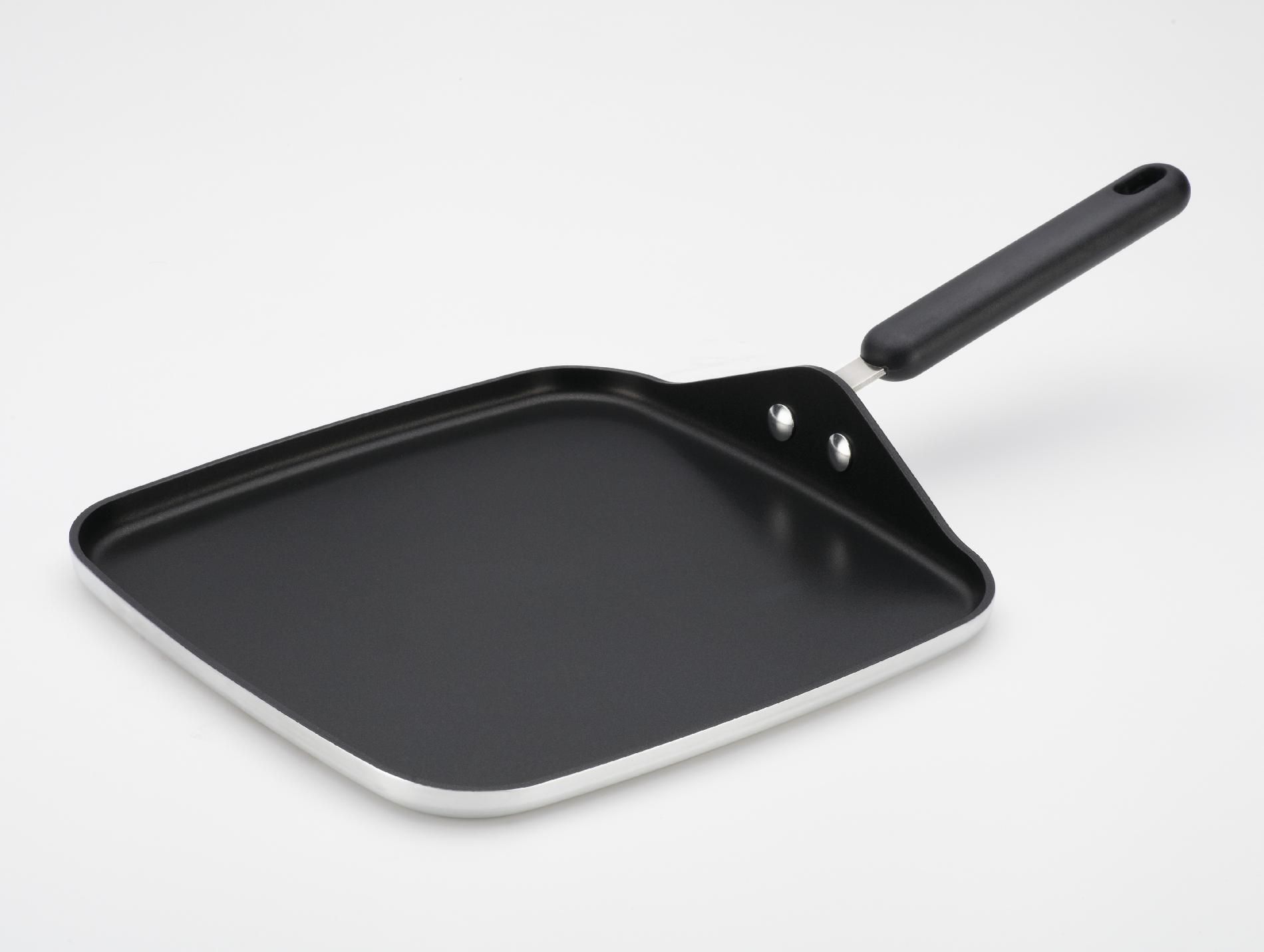 Farberware Commercial Cookware 11-Inch Square Griddle  Silver with Black Handle
