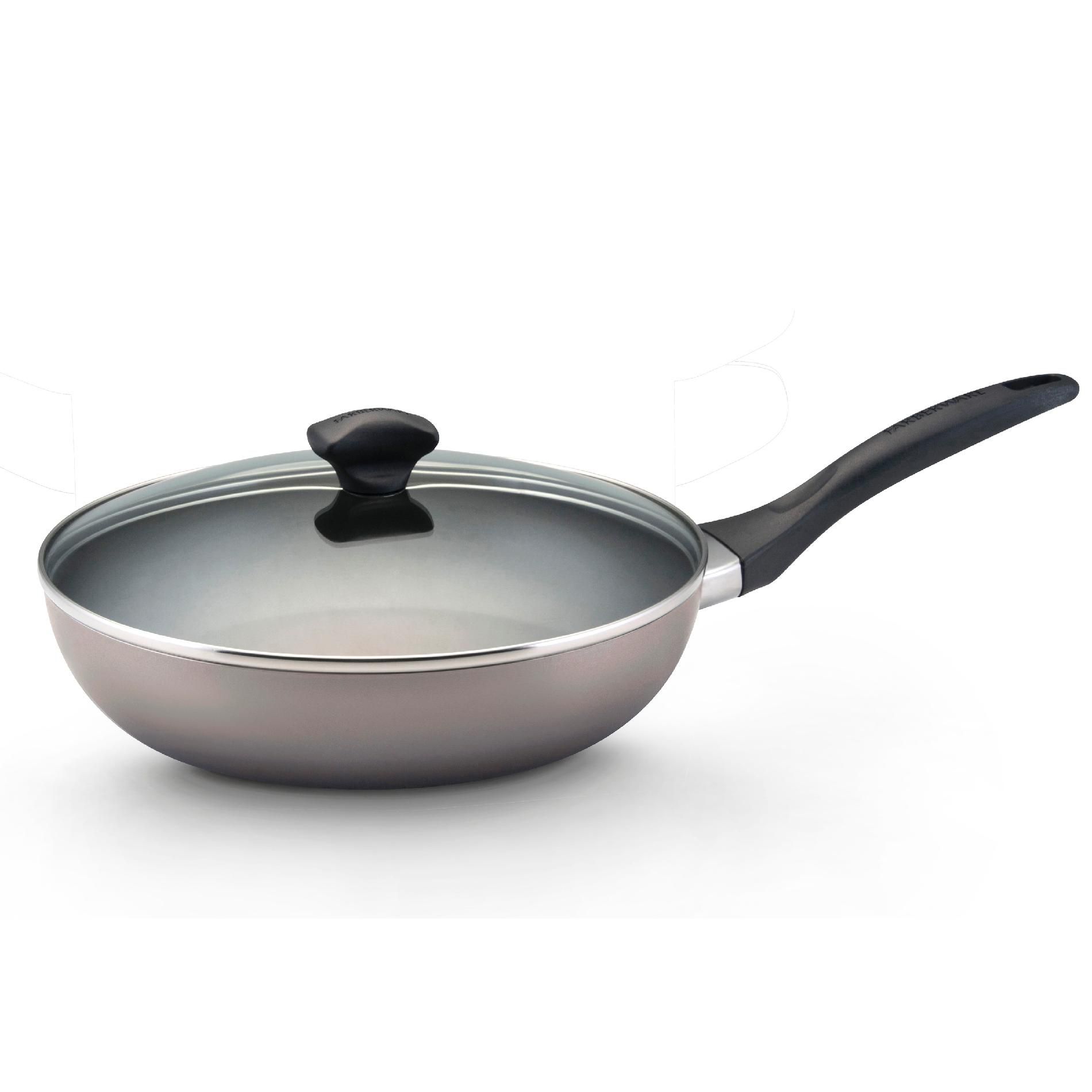 Farberware Dishwasher Safe Nonstick 10.5-InchCov Deep Skillet  Champagne