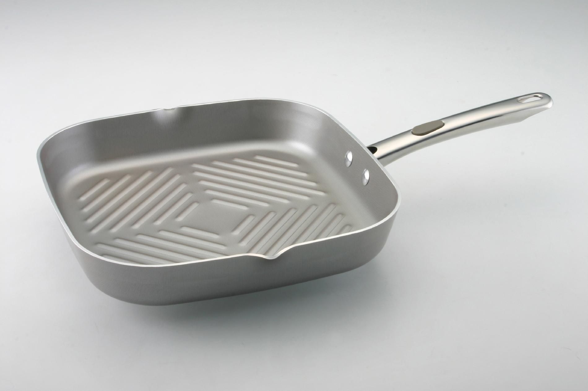 Farberware 11-Inch Square Grill with Pour Spout  Light Brown