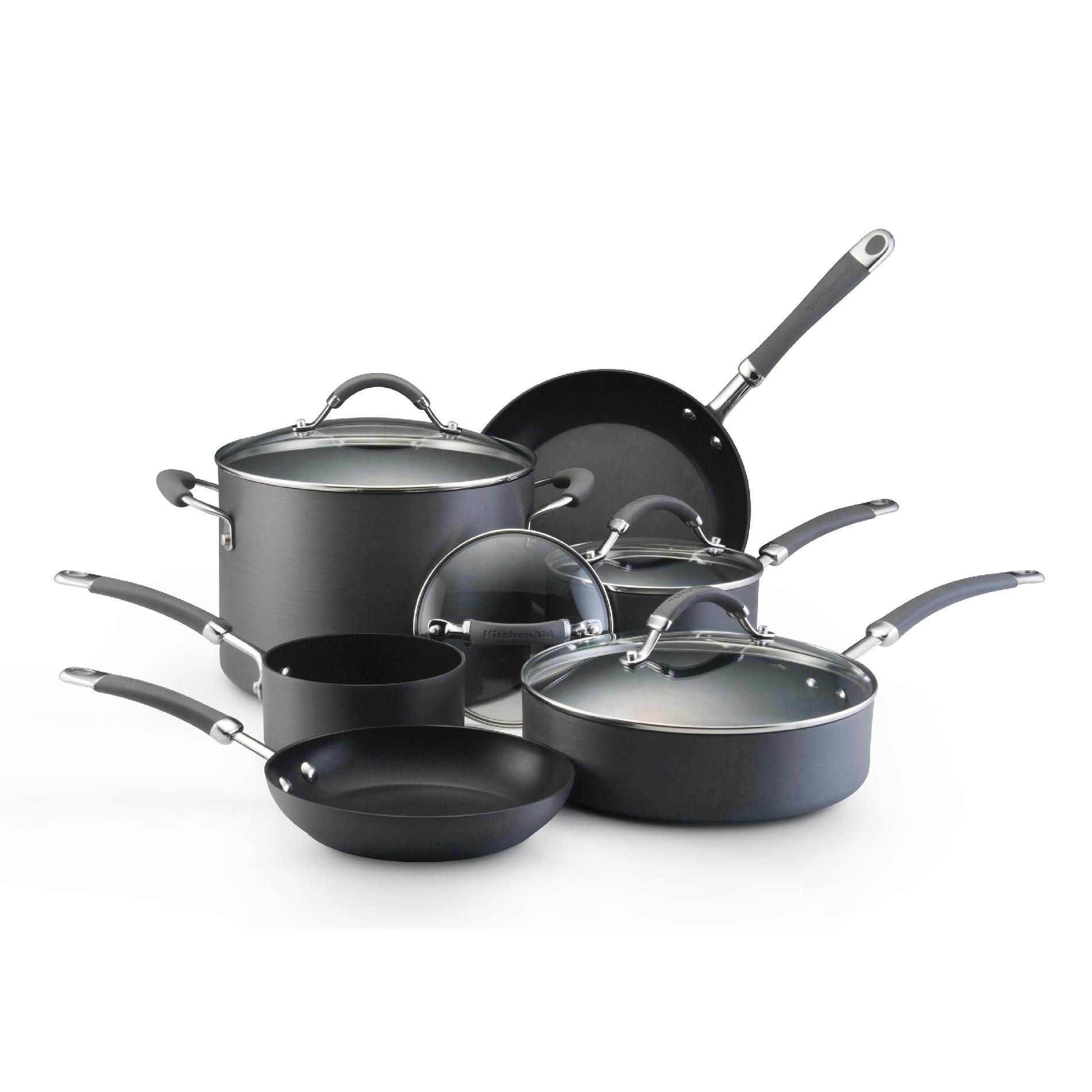 KitchenAid 10-Piece Cookware Set  Gray