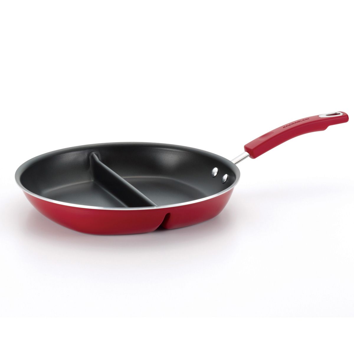 Rachael Ray 12.5-Inch Divided Skillet  Red