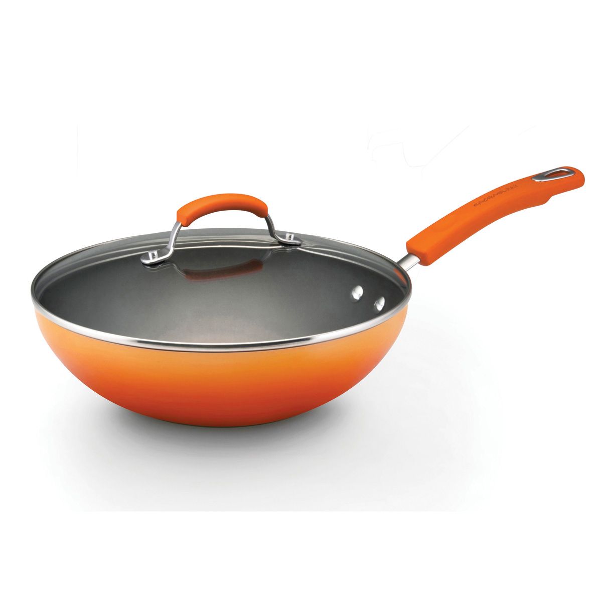 Rachael Ray 11-Inch Covered Soup  Sauce and Saute Pan  Orange Two-Tone