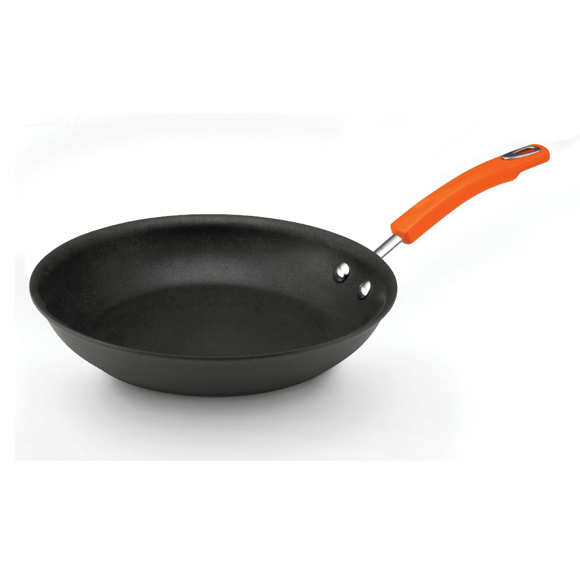 Rachael Ray 12.5-Inch Skillet  Orange Handle