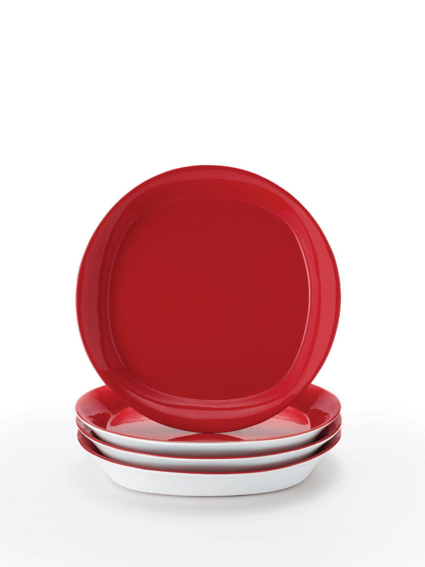 Rachael Ray Salad Plates: Set of (4) 8.5-Inch Salad Plates, Red at Sears.com