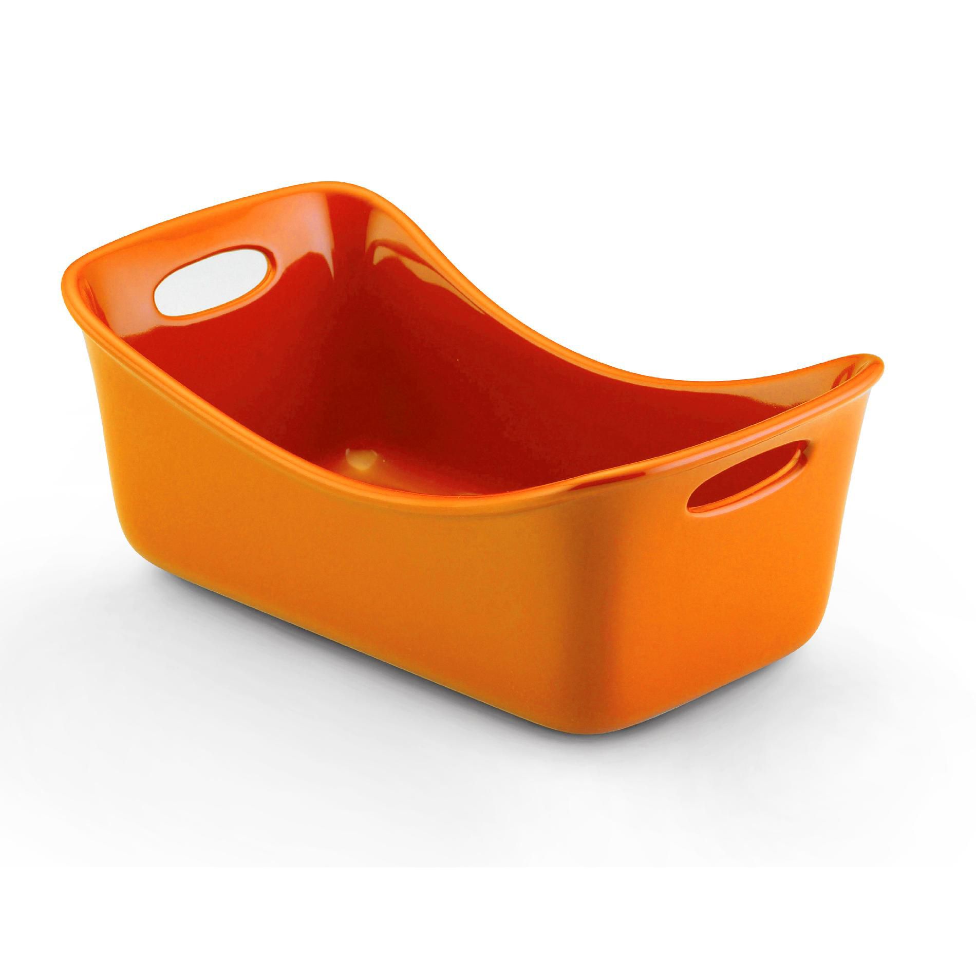 Rachael Ray 9x5-in. Stoneware Loaf Pan, Orange