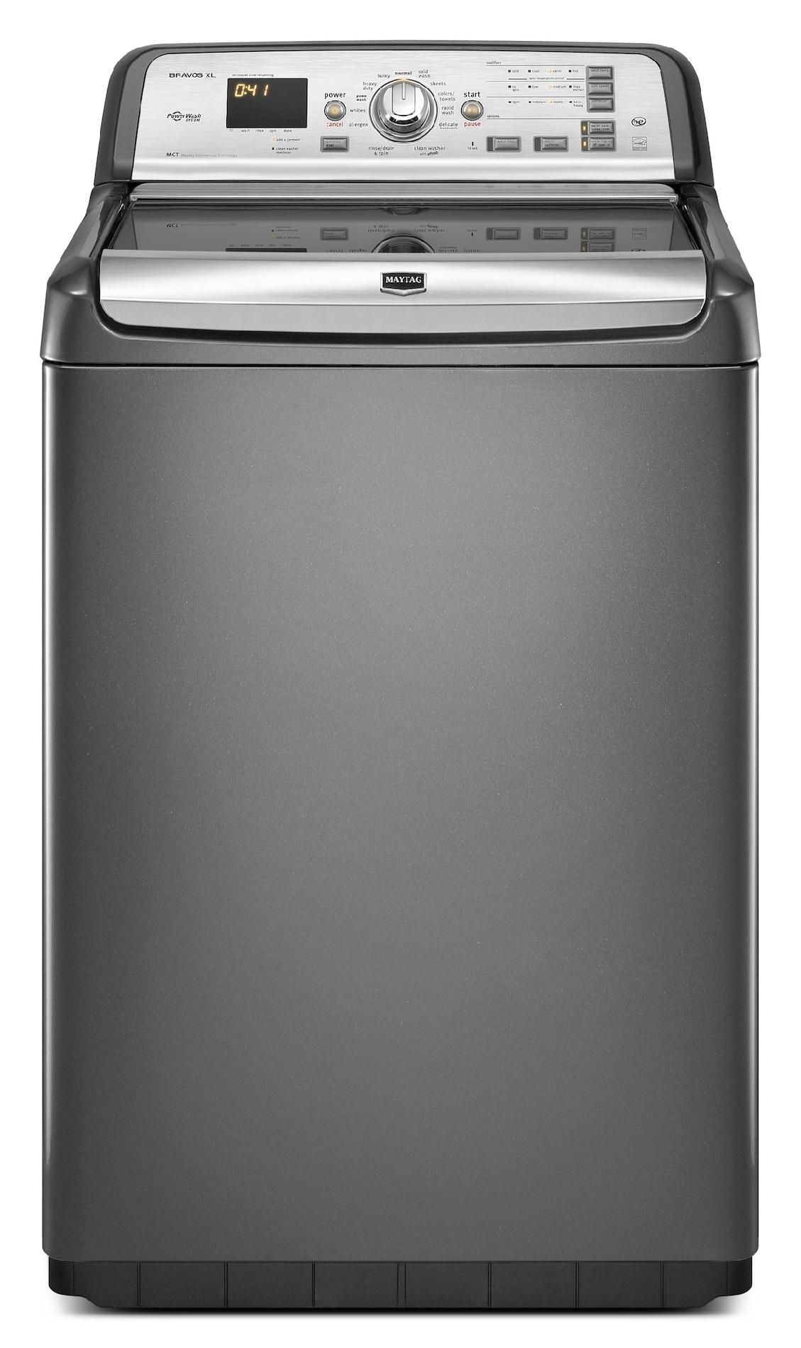 Maytag 4.6 cu. ft. High-Efficiency Top-Load Washer w/ PowerWash System - Granite Metallic 4.6 cu.ft. and greater