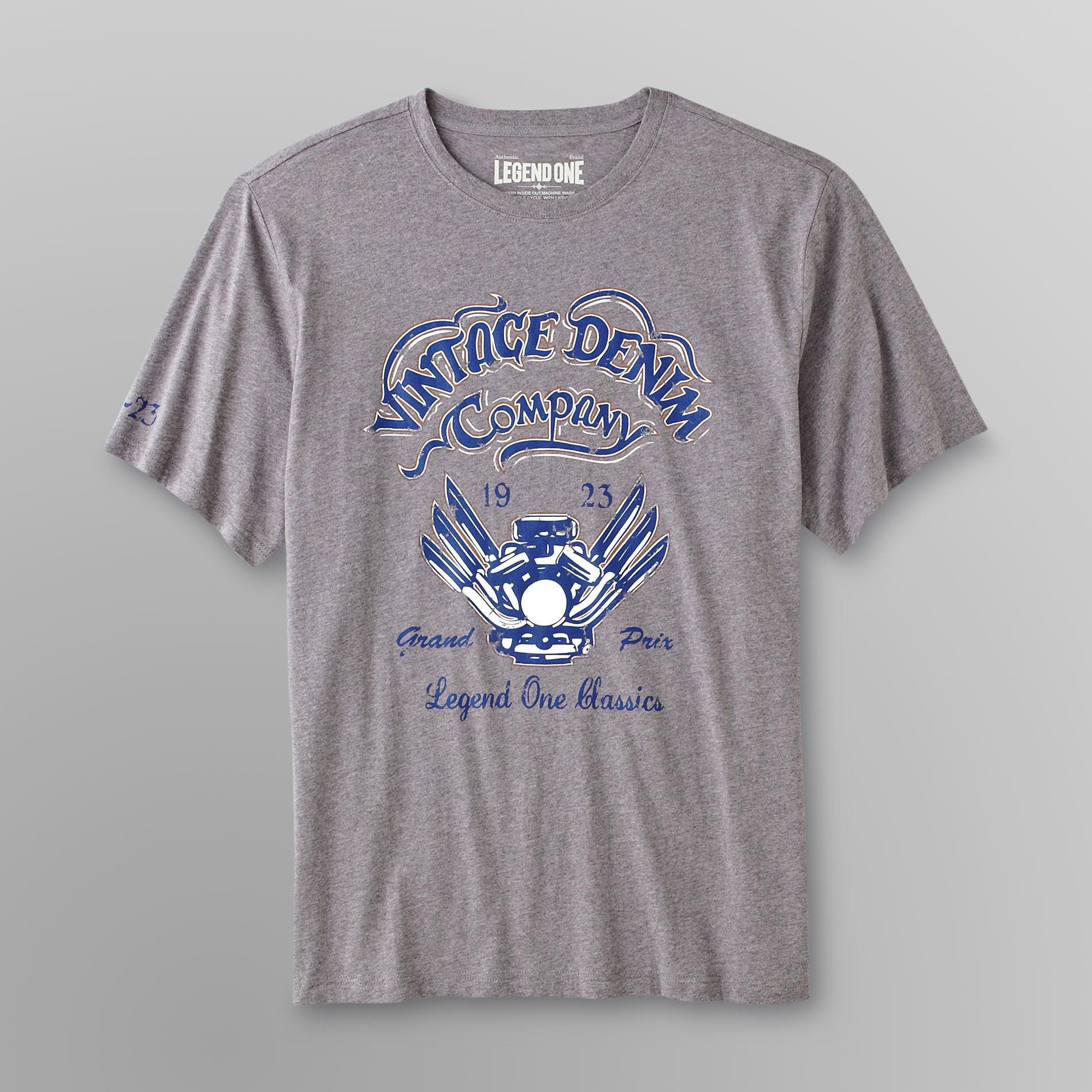 Legend One Men's Big & Tall Graphic T-Shirt - Denim at mygofer.com