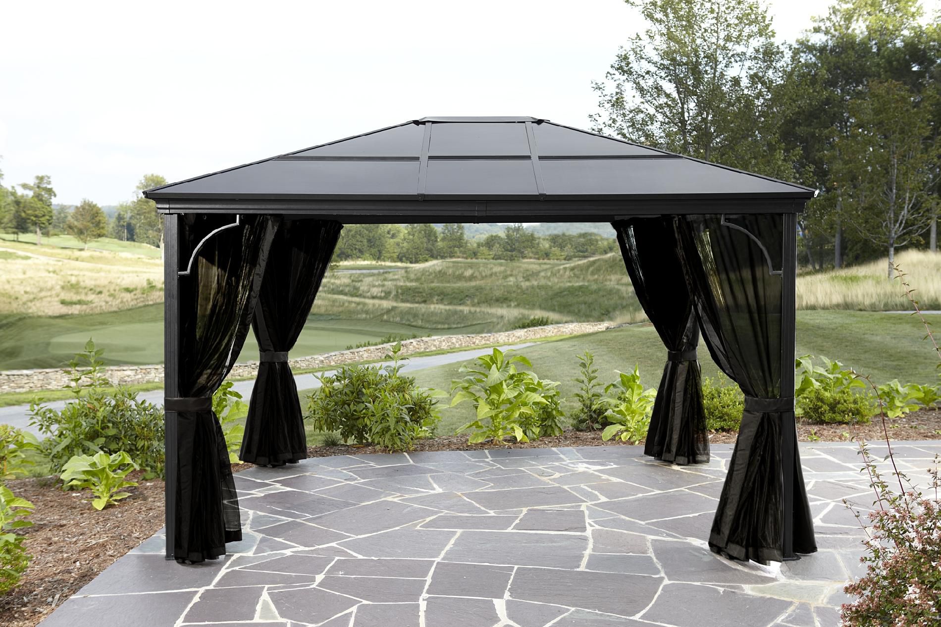 Grand Resort Nevada 10ft x 12ft Aluminum Panel Hard Top Gazebo *Limited