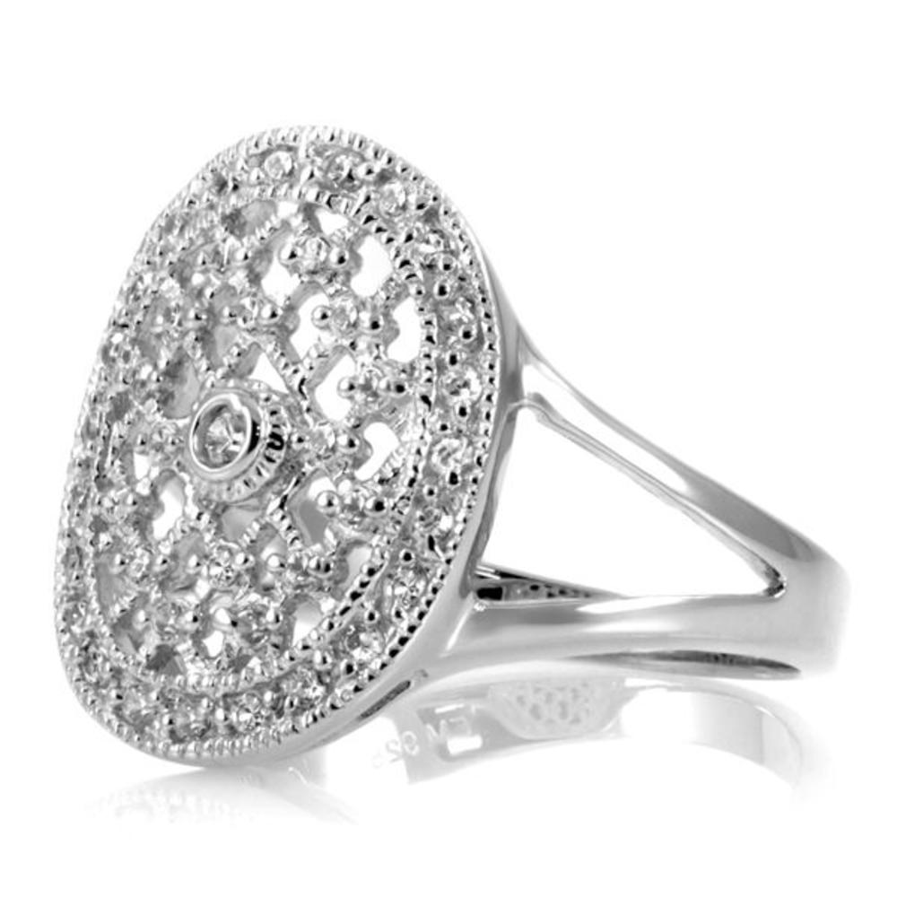 Leeva's CZ Diamond Vampire Fantasy Wedding Ring - Sterling Silver