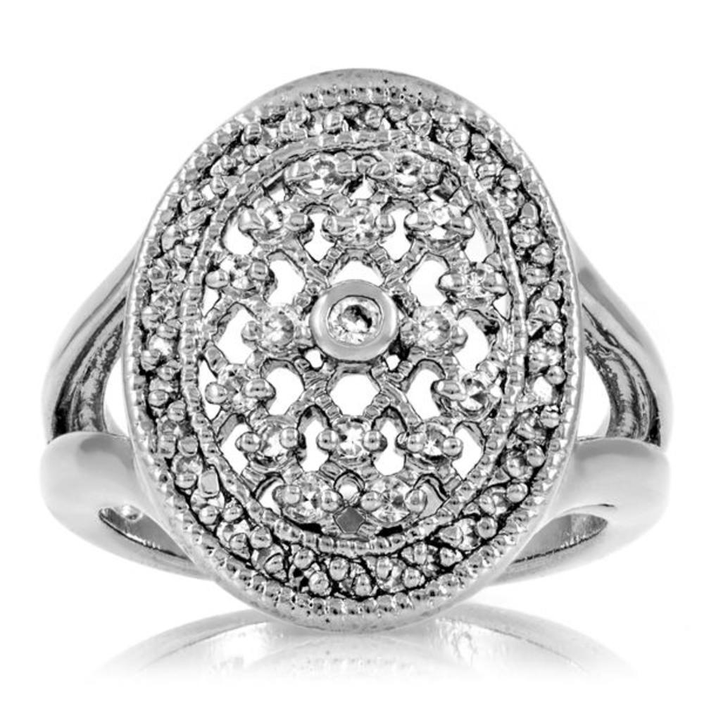 Leeva's CZ Diamond Vampire Fantasy Wedding Ring - Sterling Silver