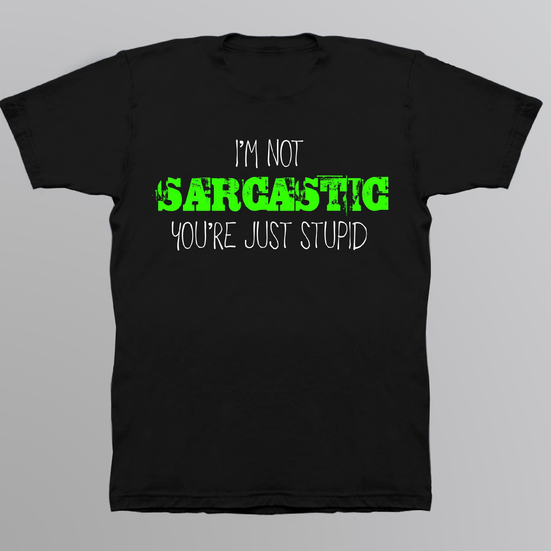 Men’s Big & Tall Graphic Tee ‘Just Stupid’ Short Sleeve at mygofer.com