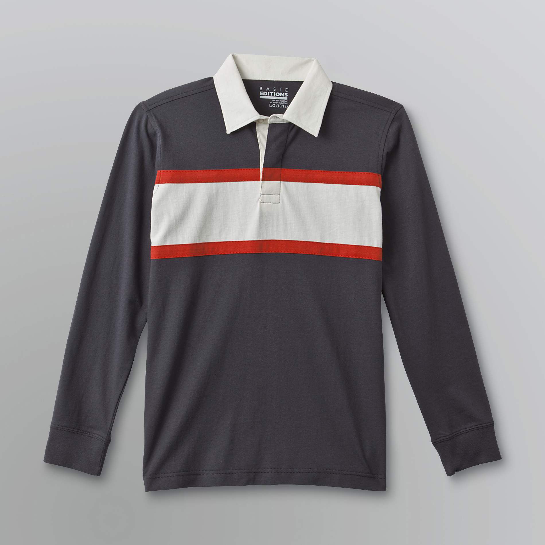 Basic Editions Boy's Striped Rugby Shirt at Kmart.com