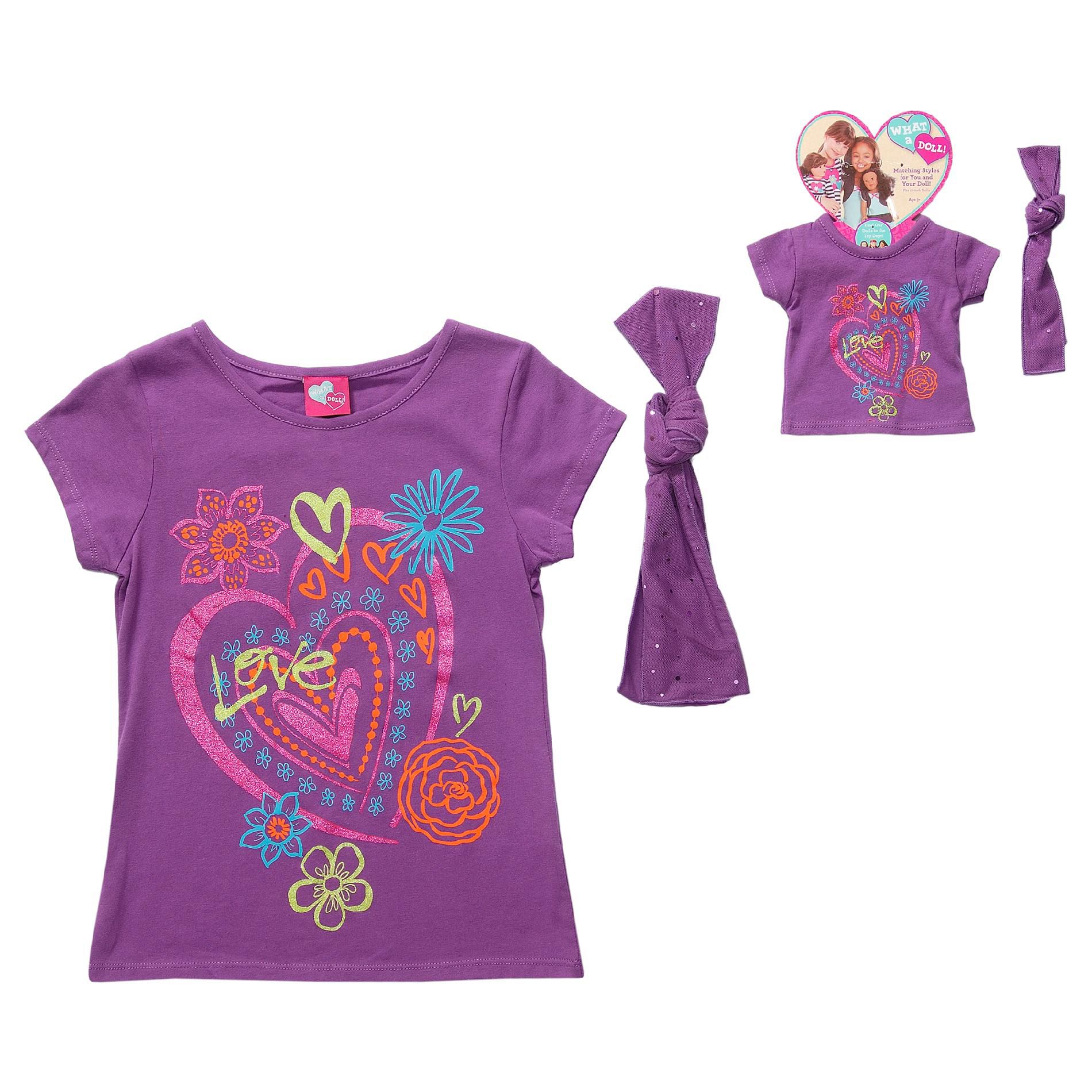 What A Doll Girl’s Love Tee with Scarf at Kmart.com