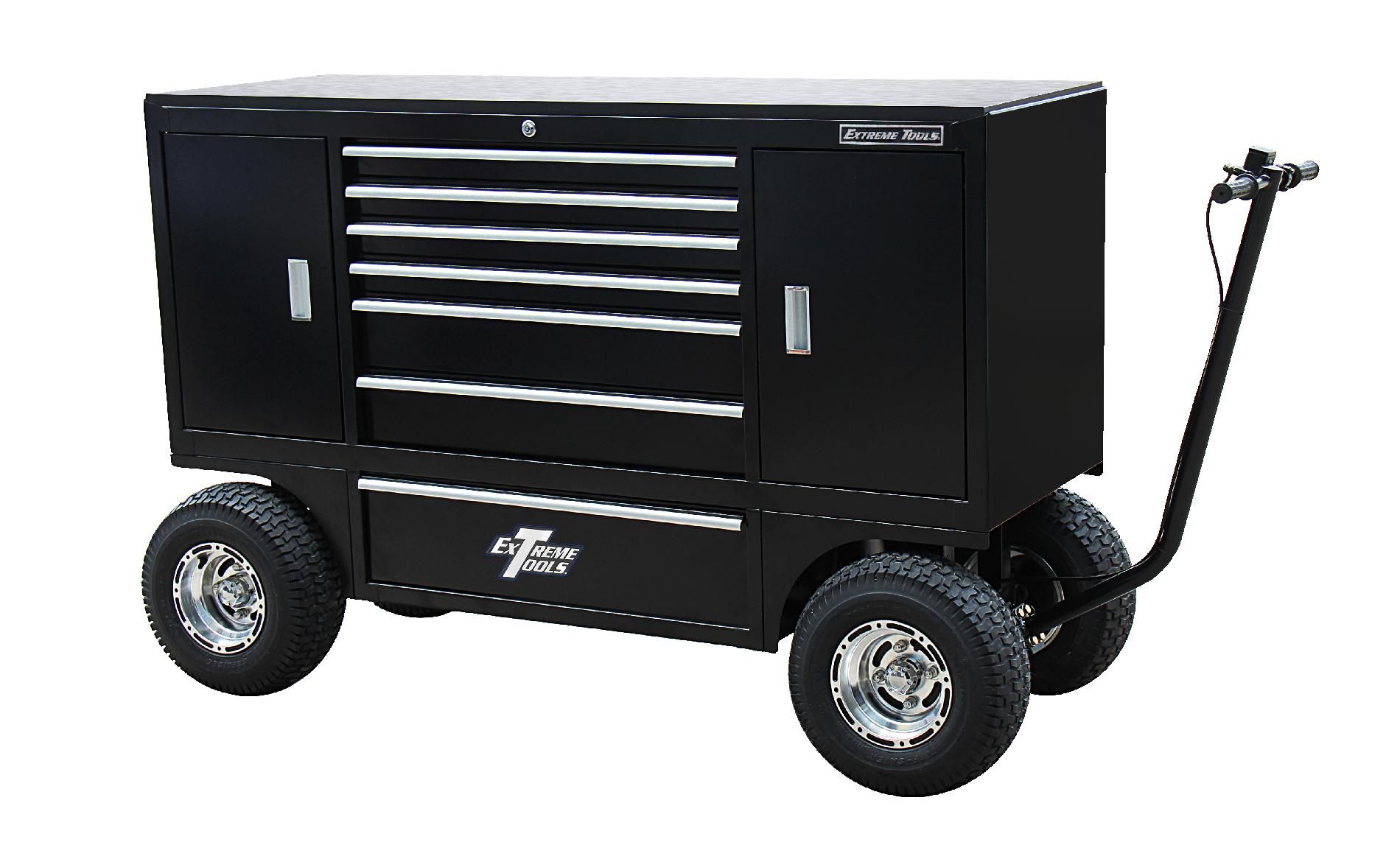 Extreme Tools 70 7 Drawer and 2 Side Compartment Pit Box in Black