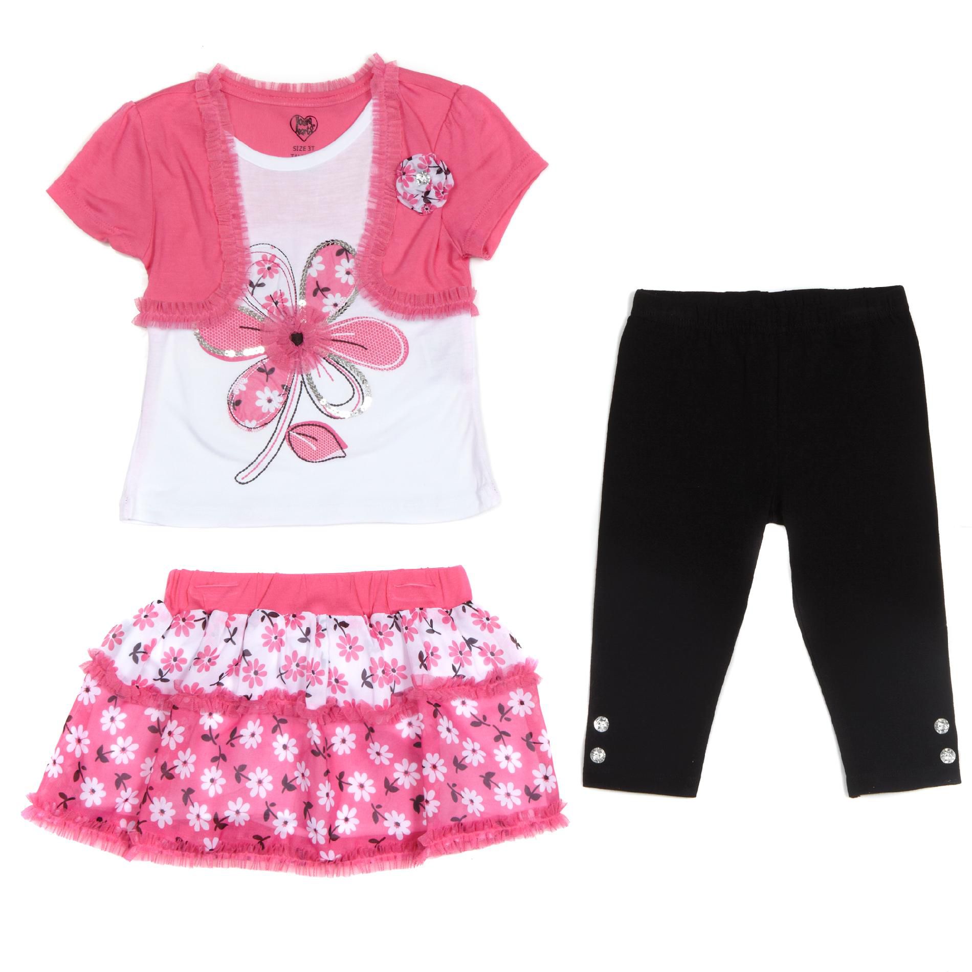 Young Hearts Infant & Toddler Girl’s 3 Pc Cardigan Skirt Set at Sears.com