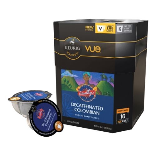 Timothys Decaf Colombia Vue Cups