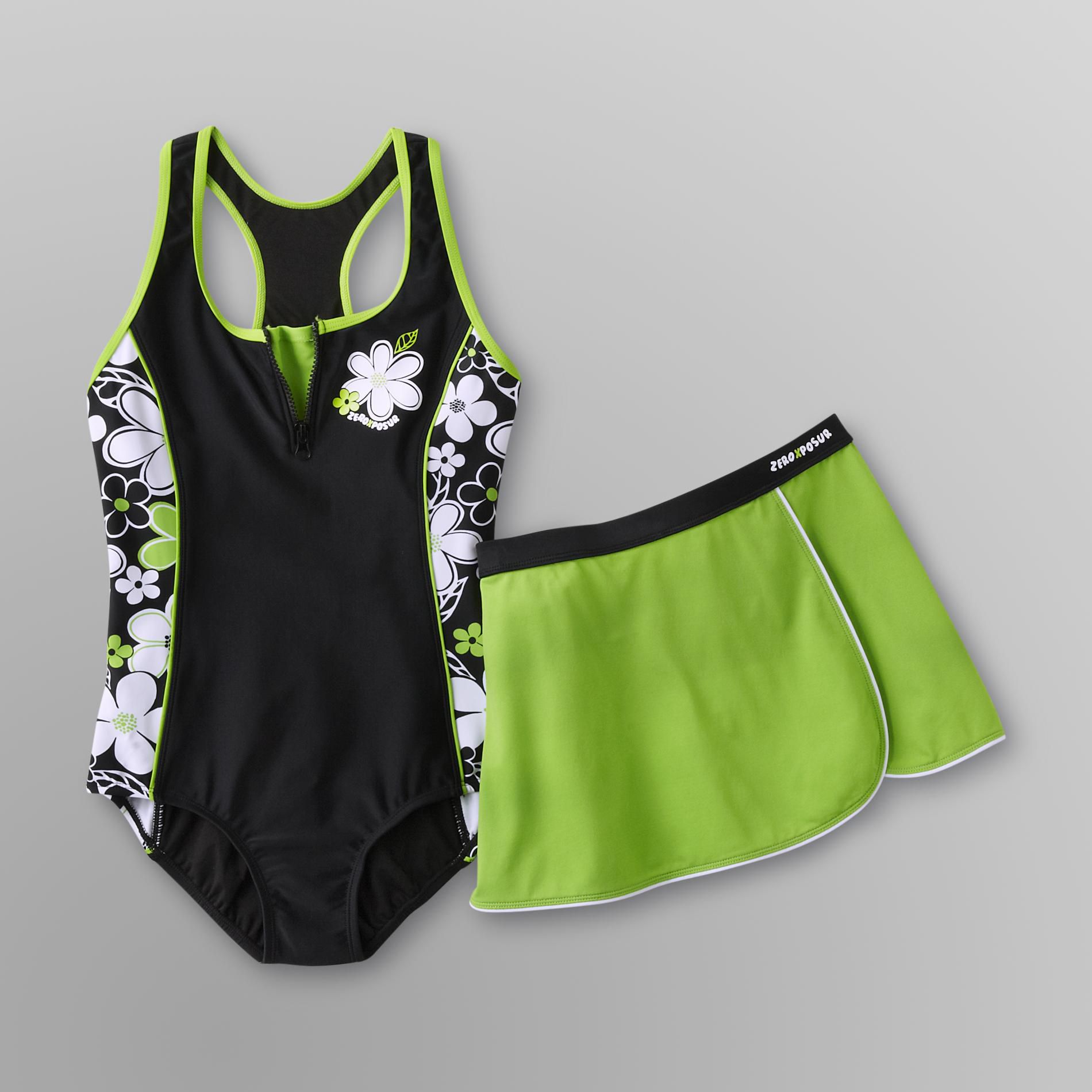 ZeroXposur Girl's Plus One-Piece Swim Suit Set at Sears.com