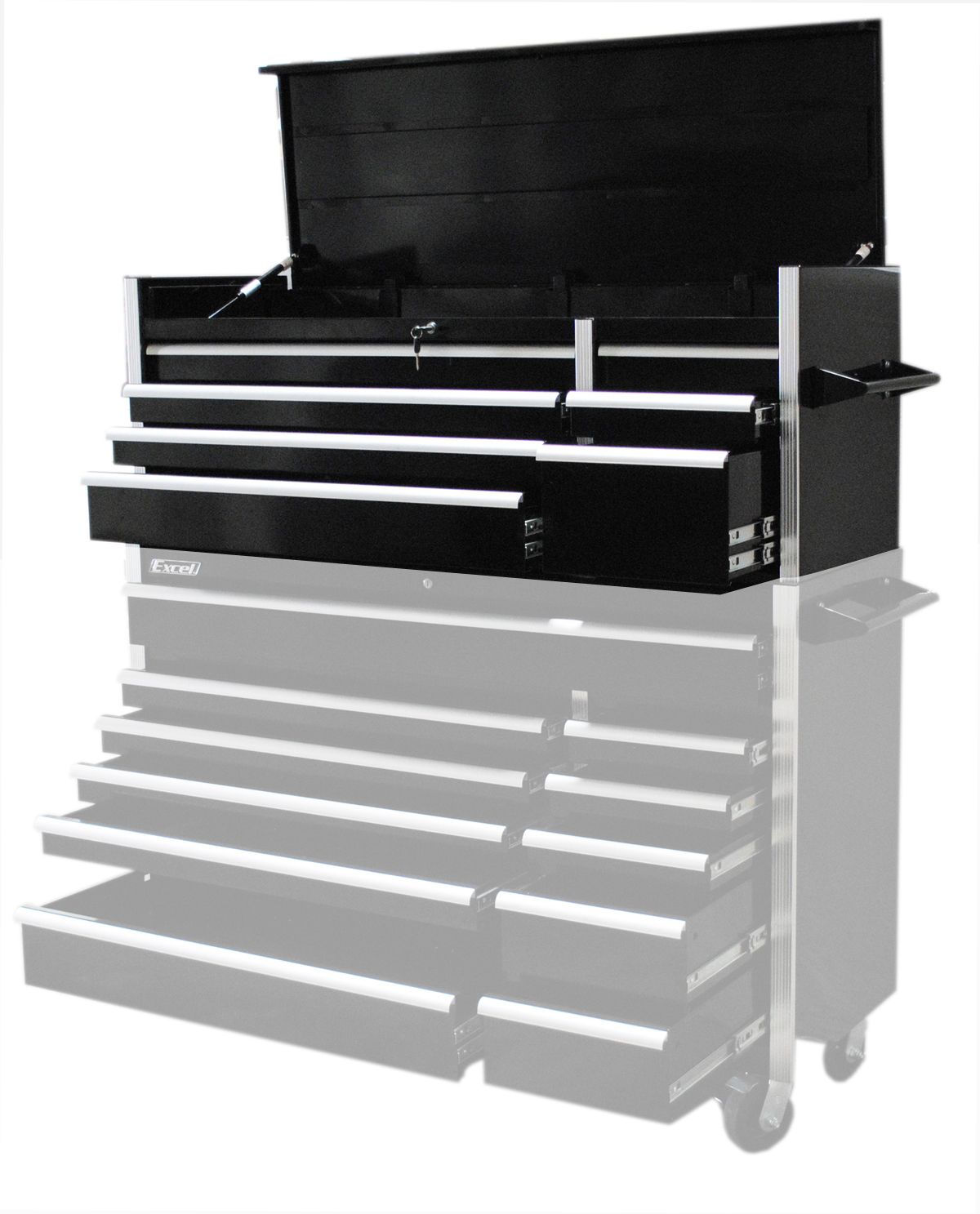 Excel 56 steel top chest with seven ball bearing slide drawers