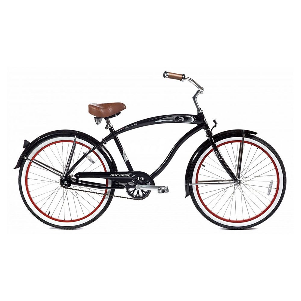 Micargi Black Rover LX Beach Cruiser Male Bike