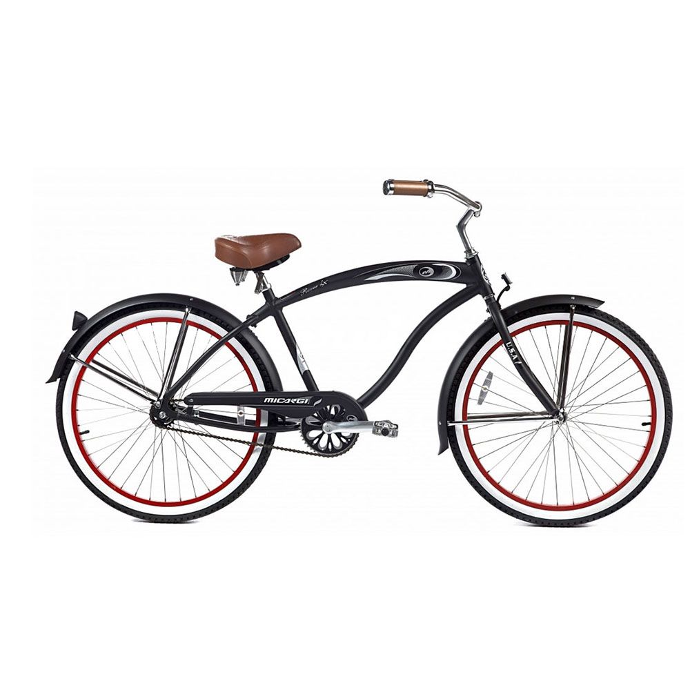 Micargi Matte Black Rover LX Beach Cruiser Male