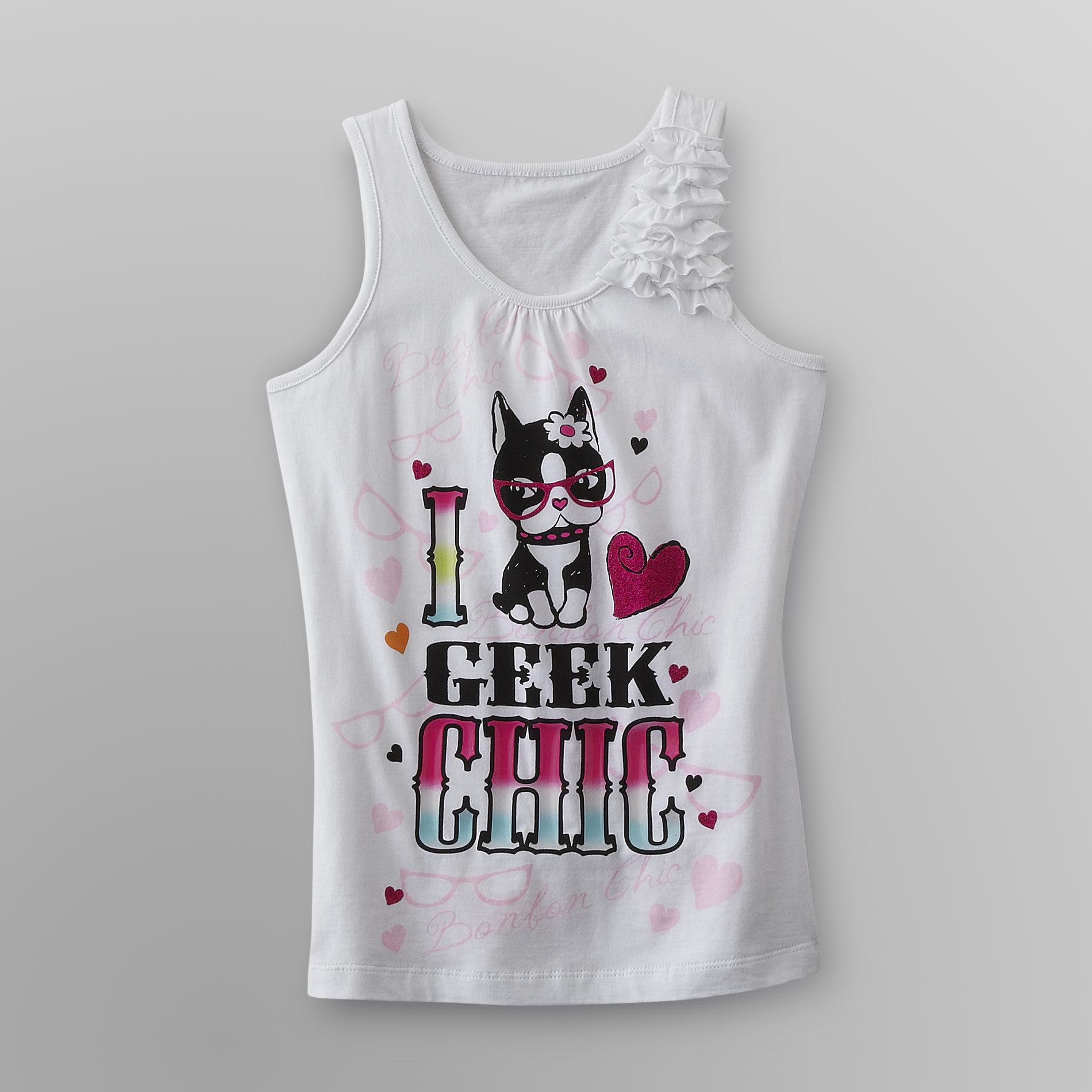 Rebecca Bonbon Girl's Glitter Graphic Tank Top at Kmart.com