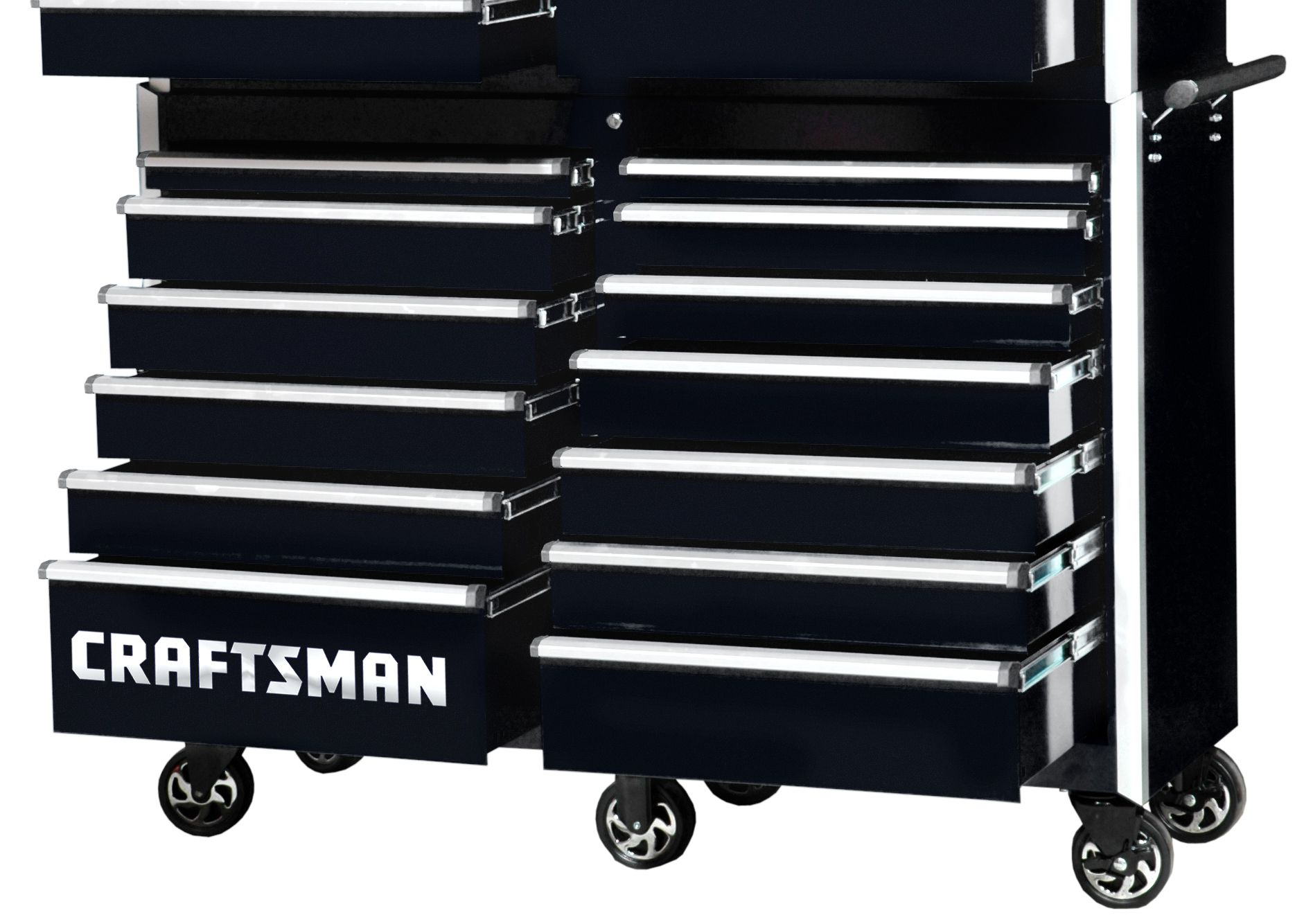 Craftsman 54 13-Drawer Ball Bearing Slides Roller Cabinet Black