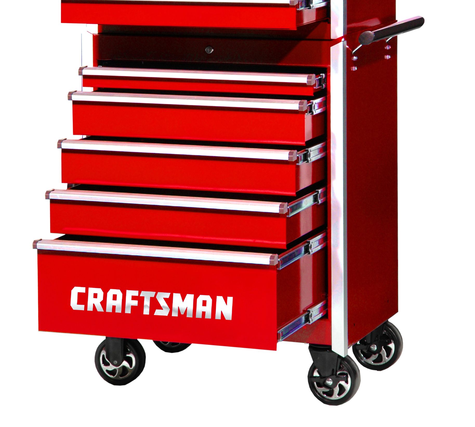 Craftsman 27 5-Drawer Ball Bearing Slides Roller Cabinet Red