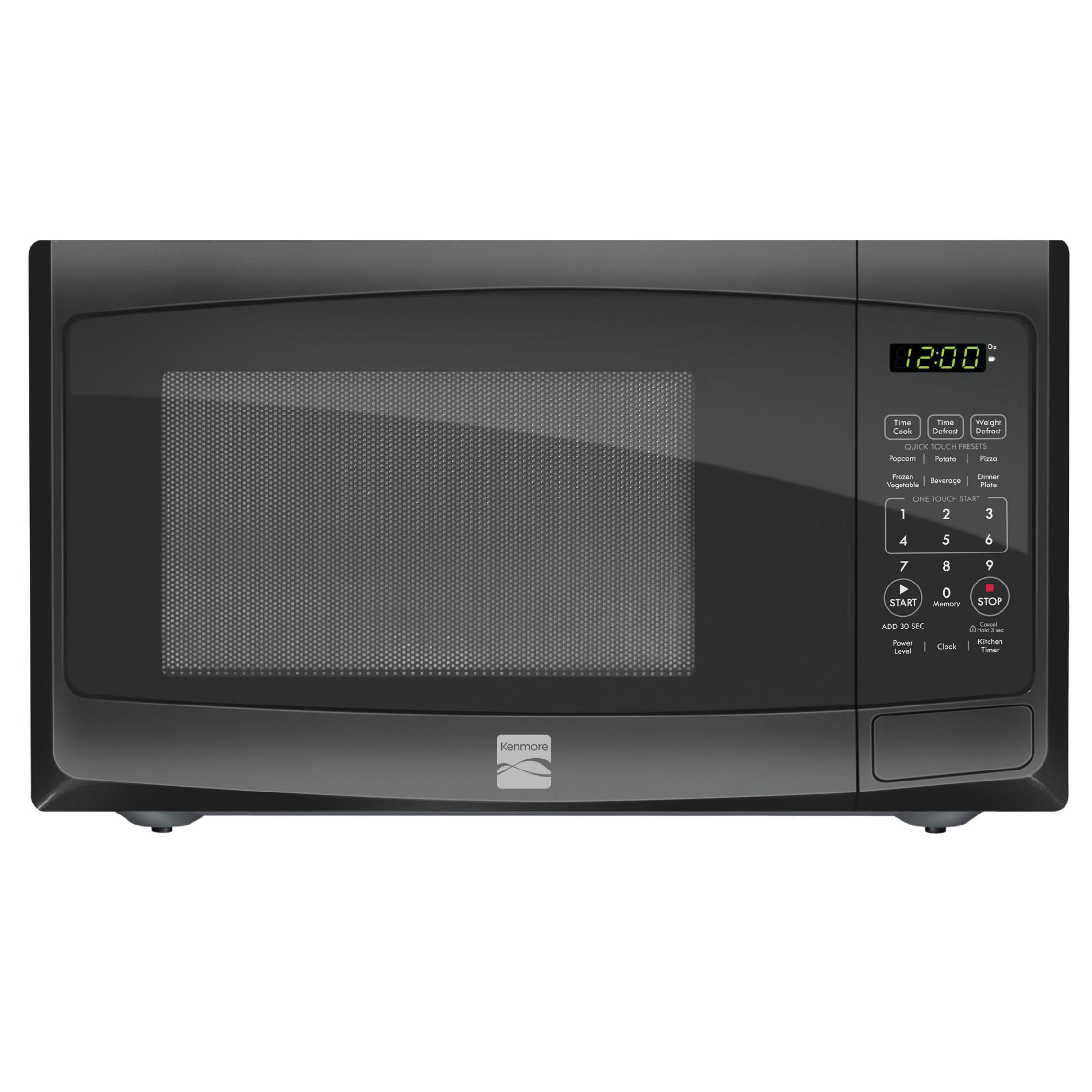 Kenmore 73099 0.9 Cu. Ft. Countertop Microwave Black Sears Outlet