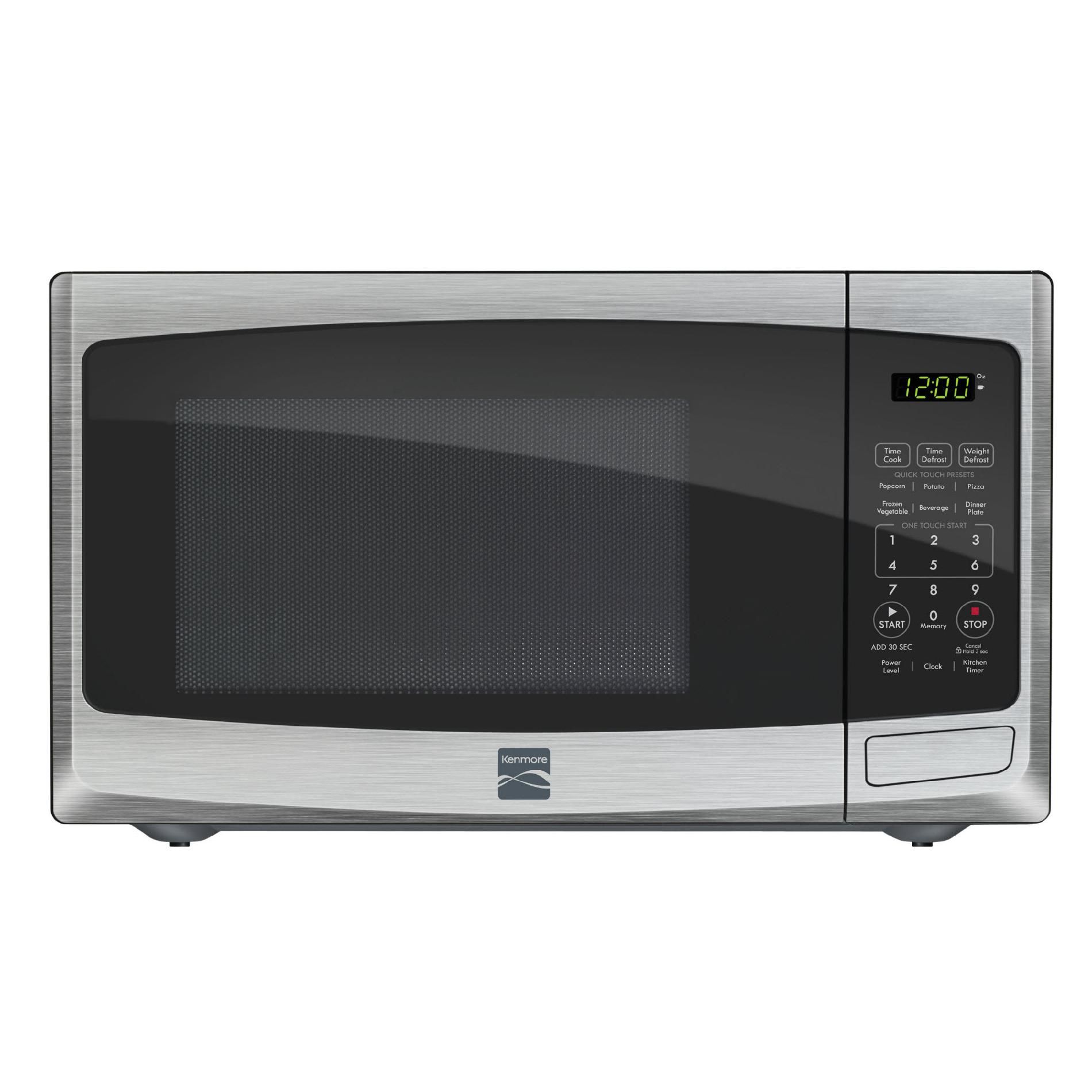 Kenmore 73093 0.9 cu. ft. Countertop Microwave - Stainless Steel ...