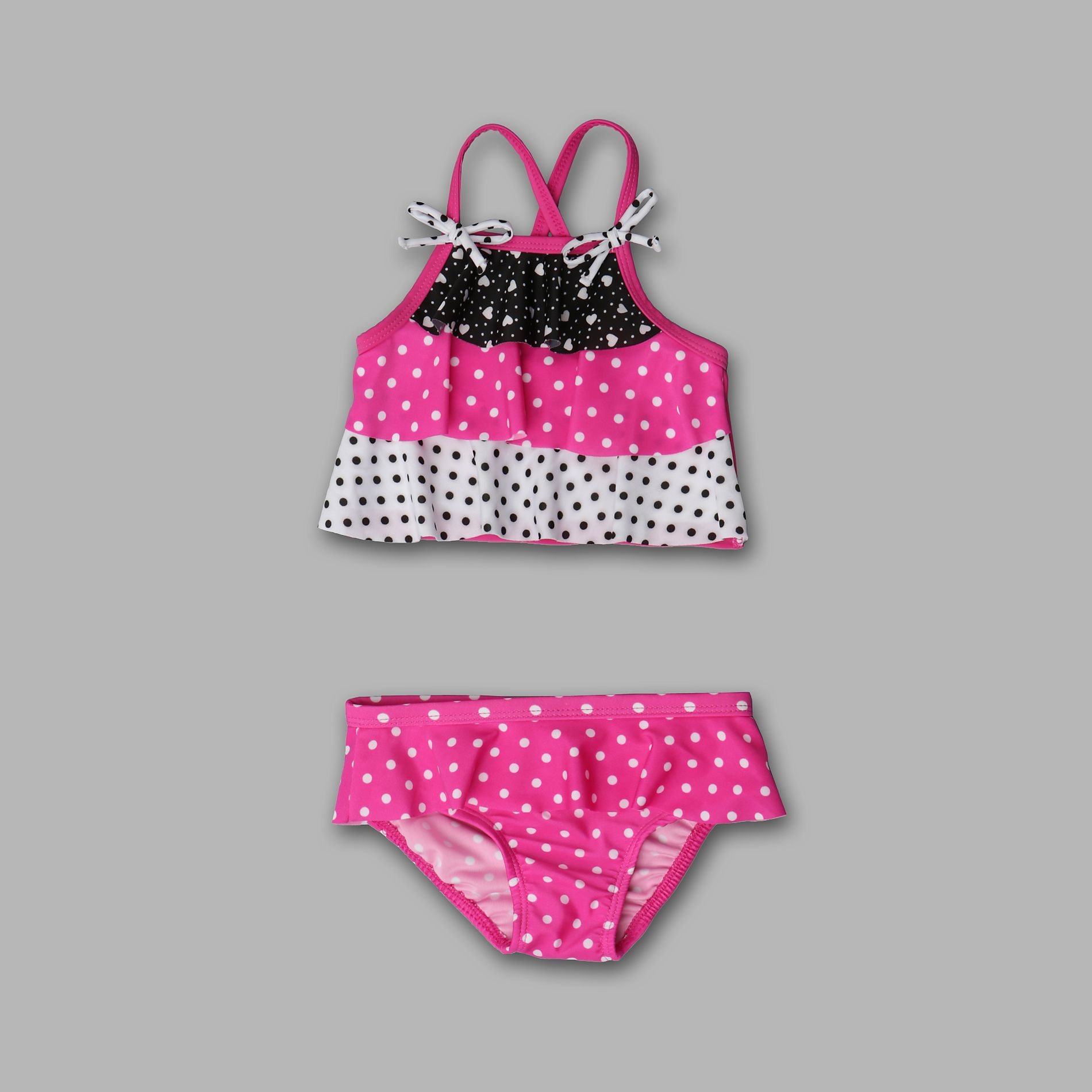 Baby Buns Toddler Girl’s Ruffle Dotted Ribbon Tankini at Sears.com