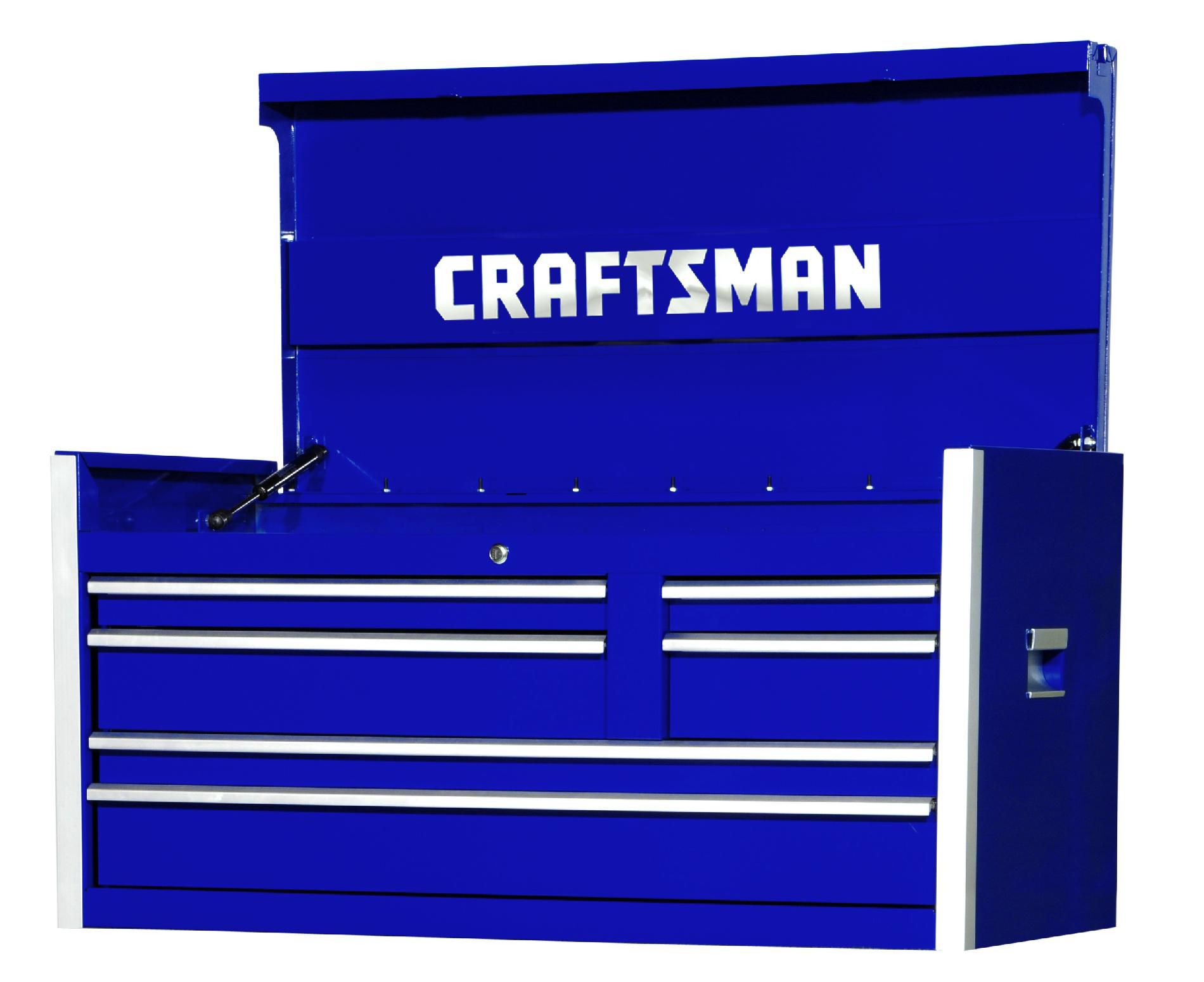 Craftsman 42 6-Drawer Ball Bearing Slides Top Chest Blue