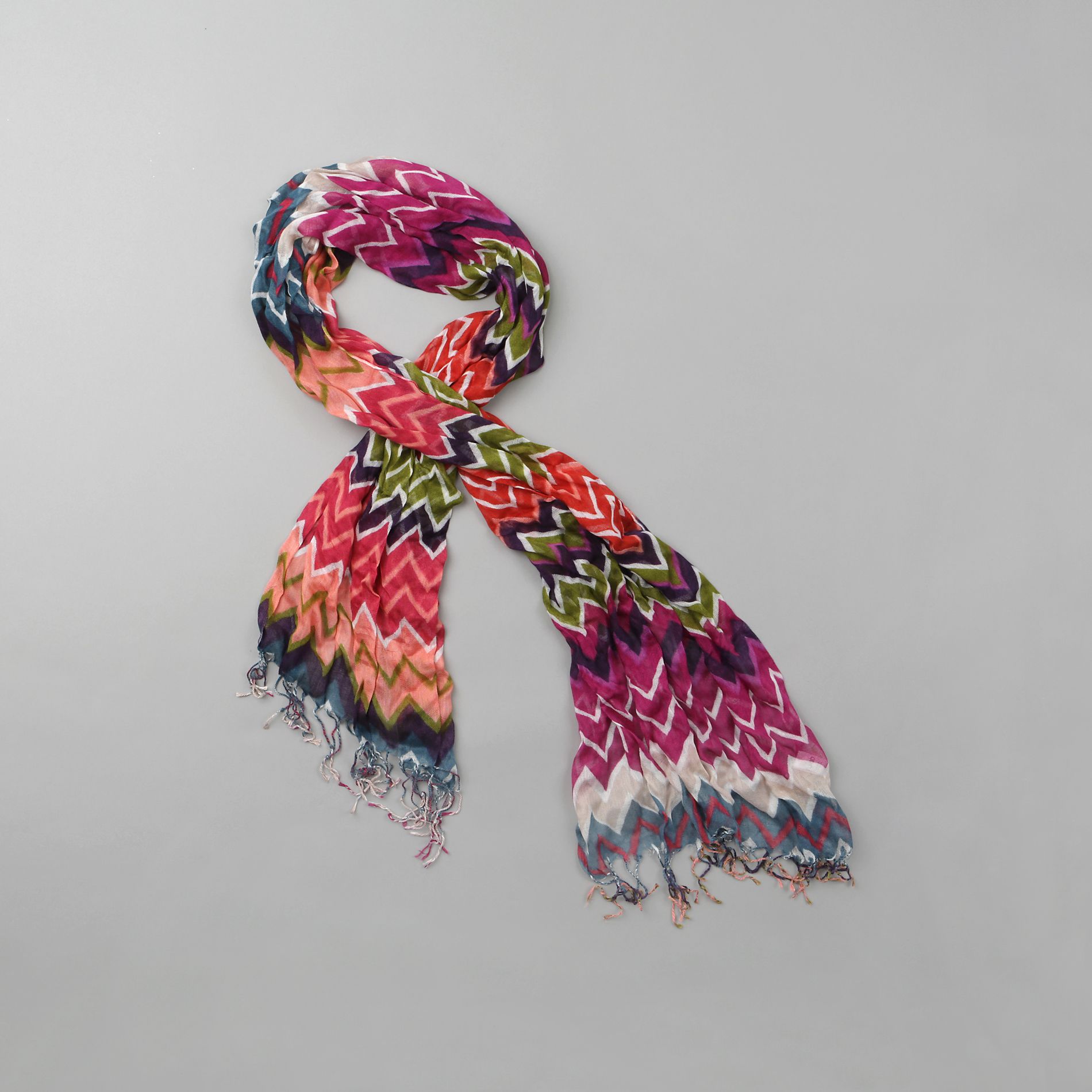 Bongo Women’s Zig Zag Print Tassel Scarf at Kmart.com