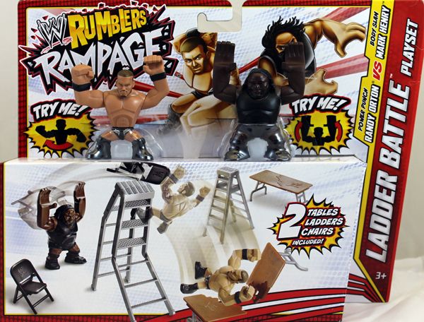 WWE Mark Henry &amp; Randy Orton w/ Ladder Battle Playset WWE Rumblers Rampage Toy Wrestling Action Figures - MFG ID FOR DOT.COM ITEMS