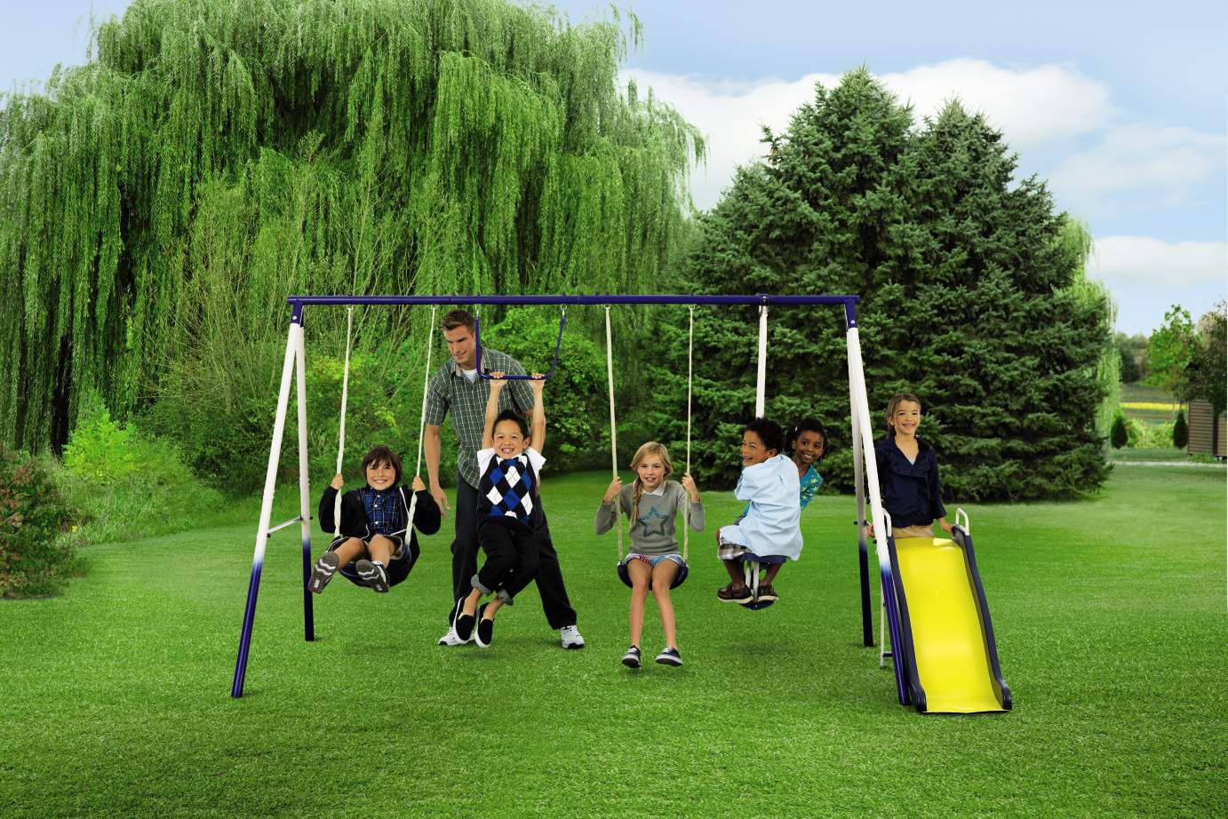 Sportspower Grove Park 4Leg Metal Swing Set Shop Your Way Online