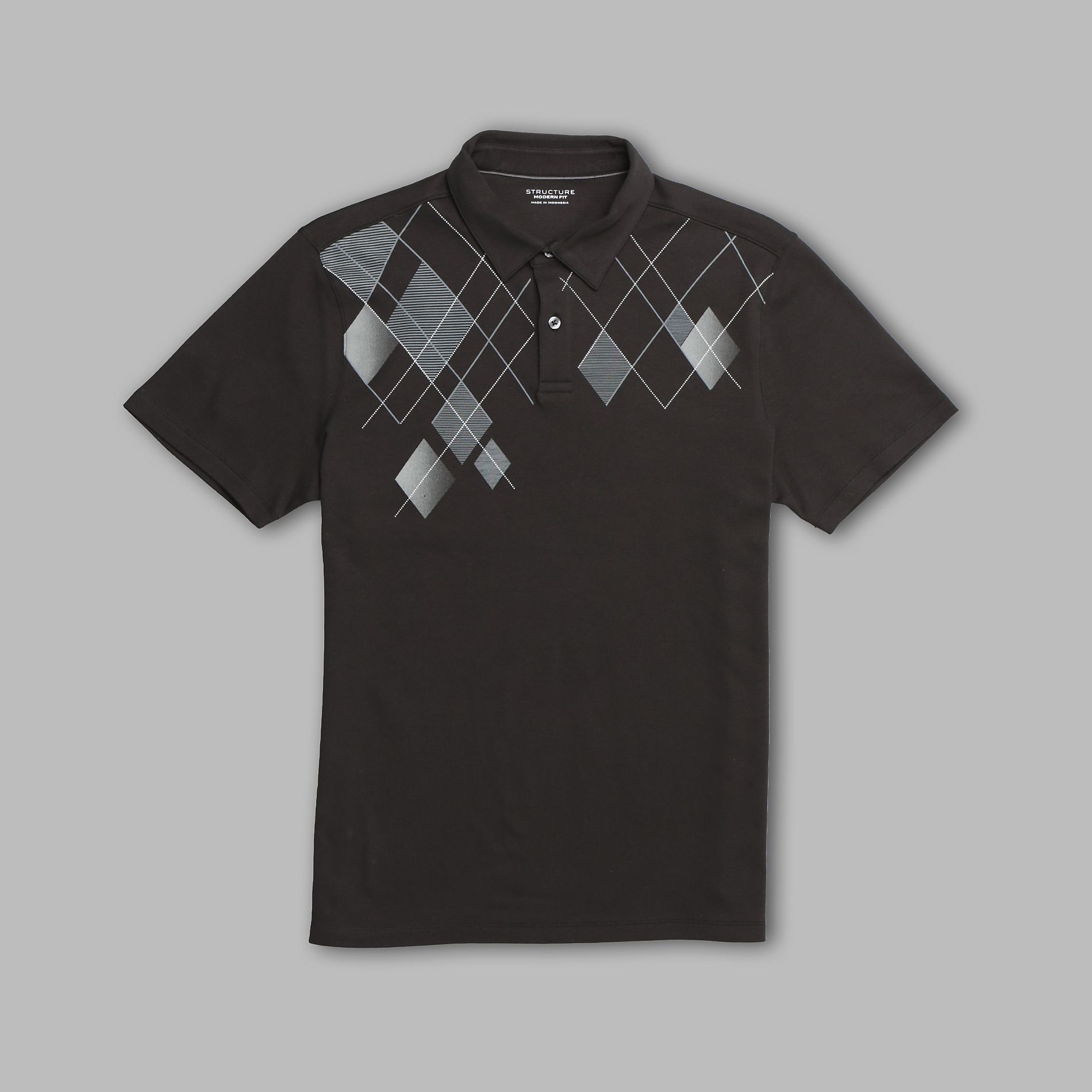 Structure Men’s Short Sleeve Argyle Polo Top at Sears.com