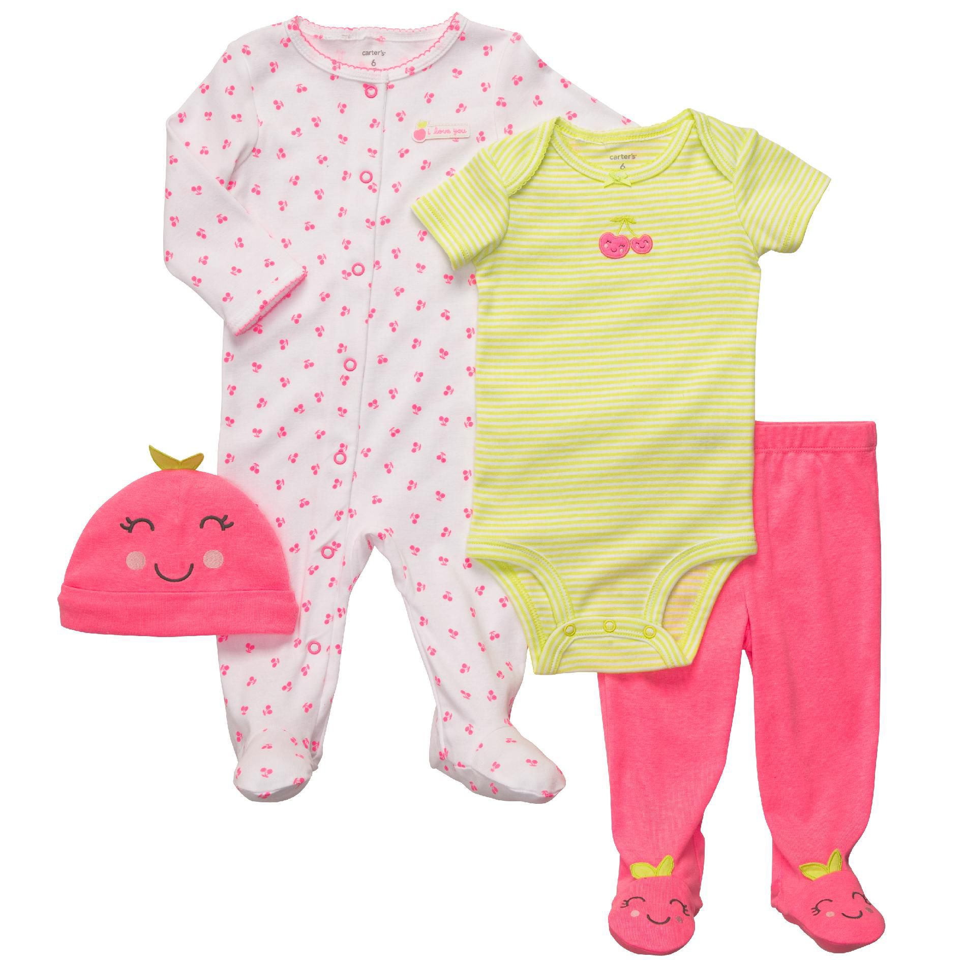 Carter's Newborn Girl’s 4 Pc Cherry Layette Set Shop Your Way Online