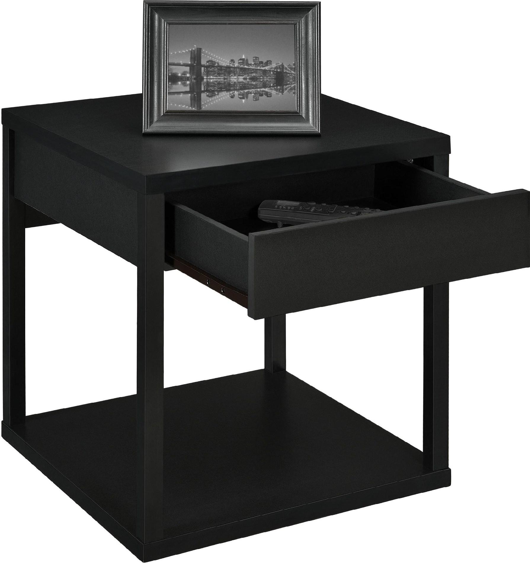 Leick Chairside lamp table with Drawer Antique black Home