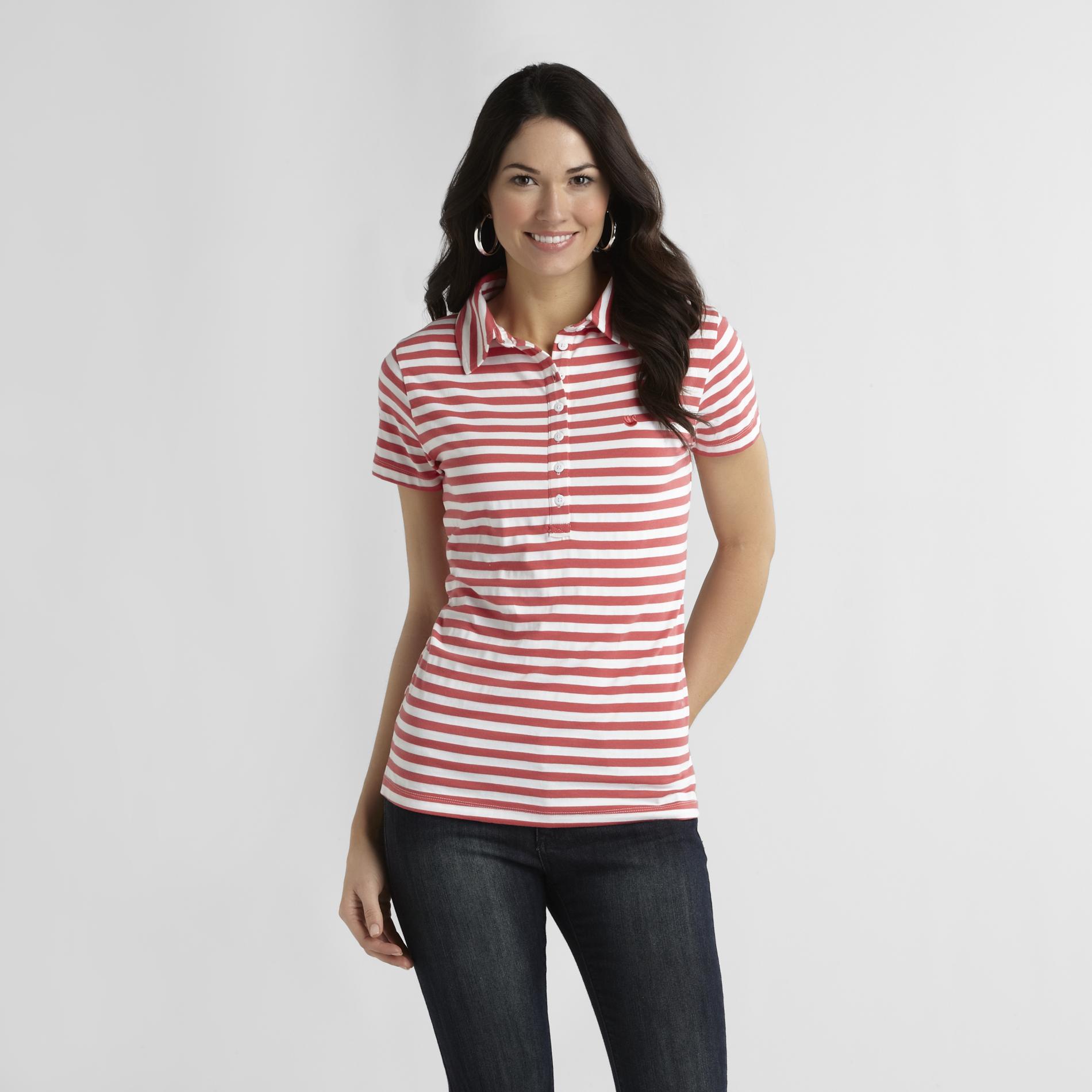 Gloria Vanderbilt Women's Polo Shirt - Stripe at Sears.com