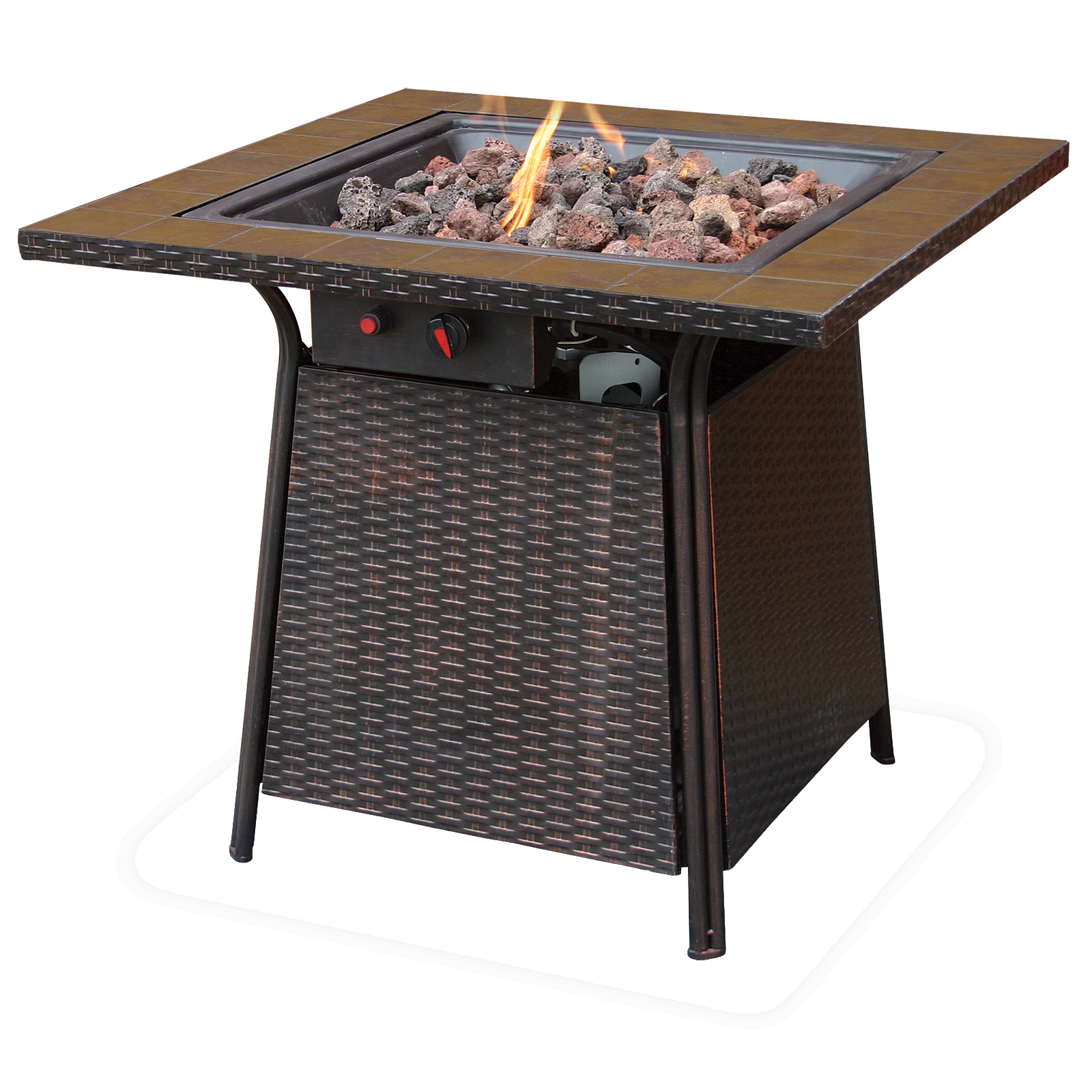 UniFlame Lp Gas Outdoor Firebowl With Tile Mantel at Kmart.com