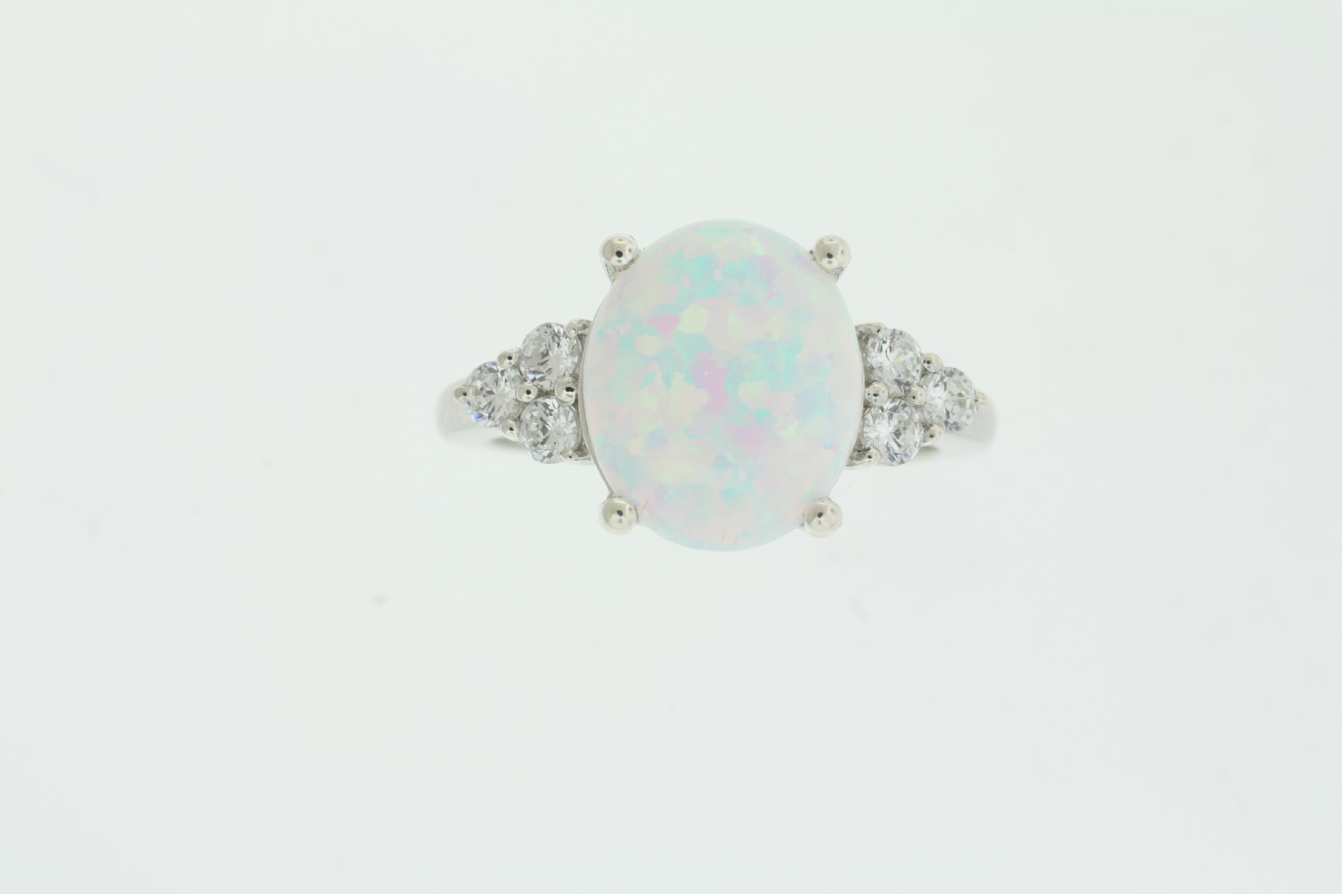 Sterling Silver Created Opal Ring at Kmart.com
