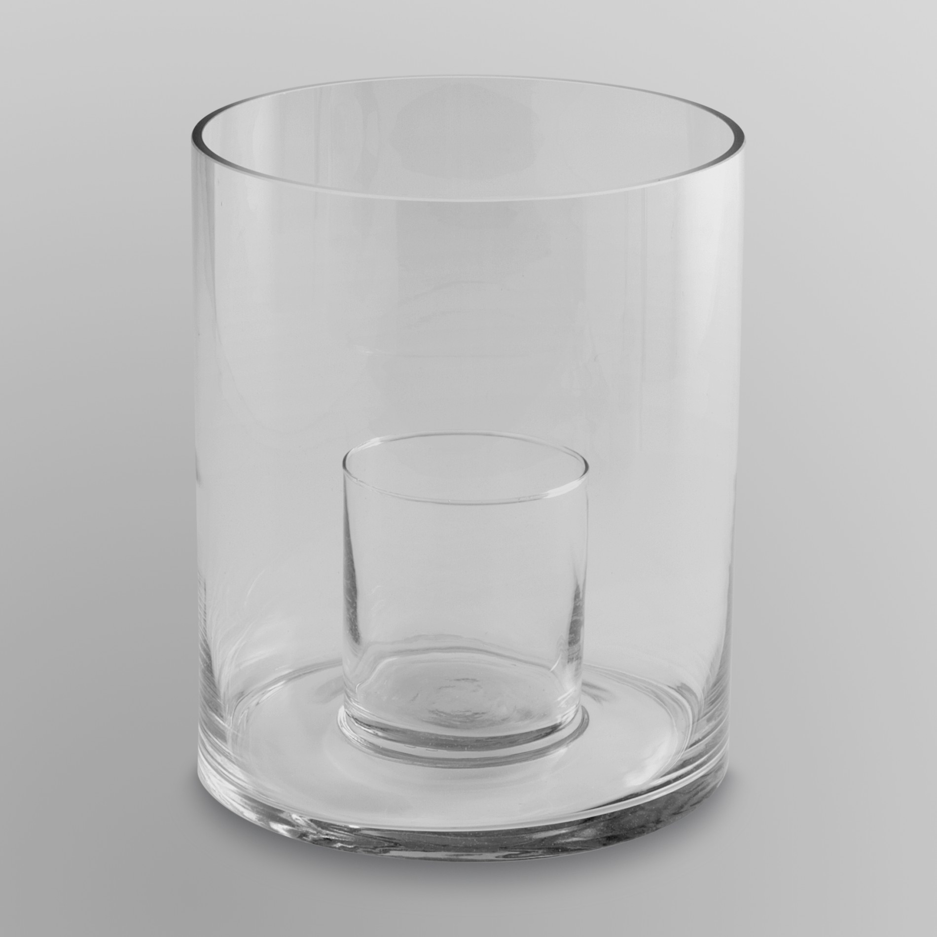 Essential Home Large Glass Pillar Candle Plate Food & Grocery Air