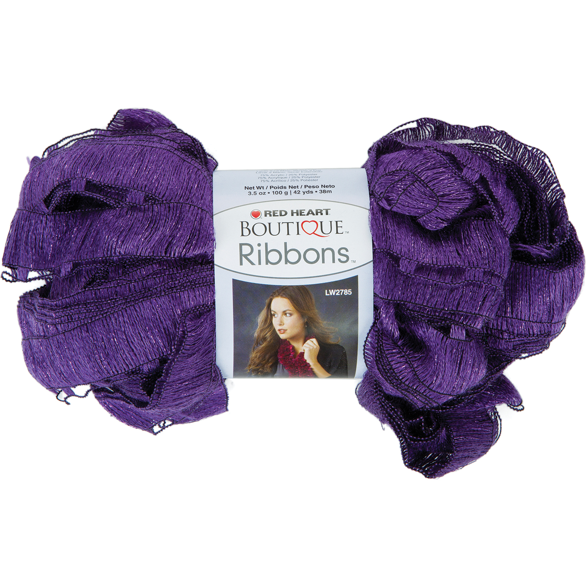 Coats: Yarn Red Heart Boutique Ribbons Yarn-Ultra Violet - Home