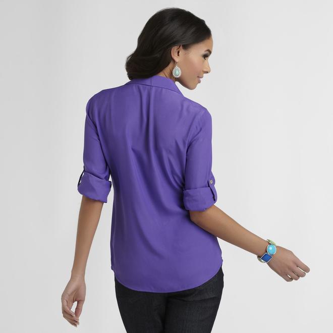 Sofia by Sofia Vergara Women's Utility Shirt Dots