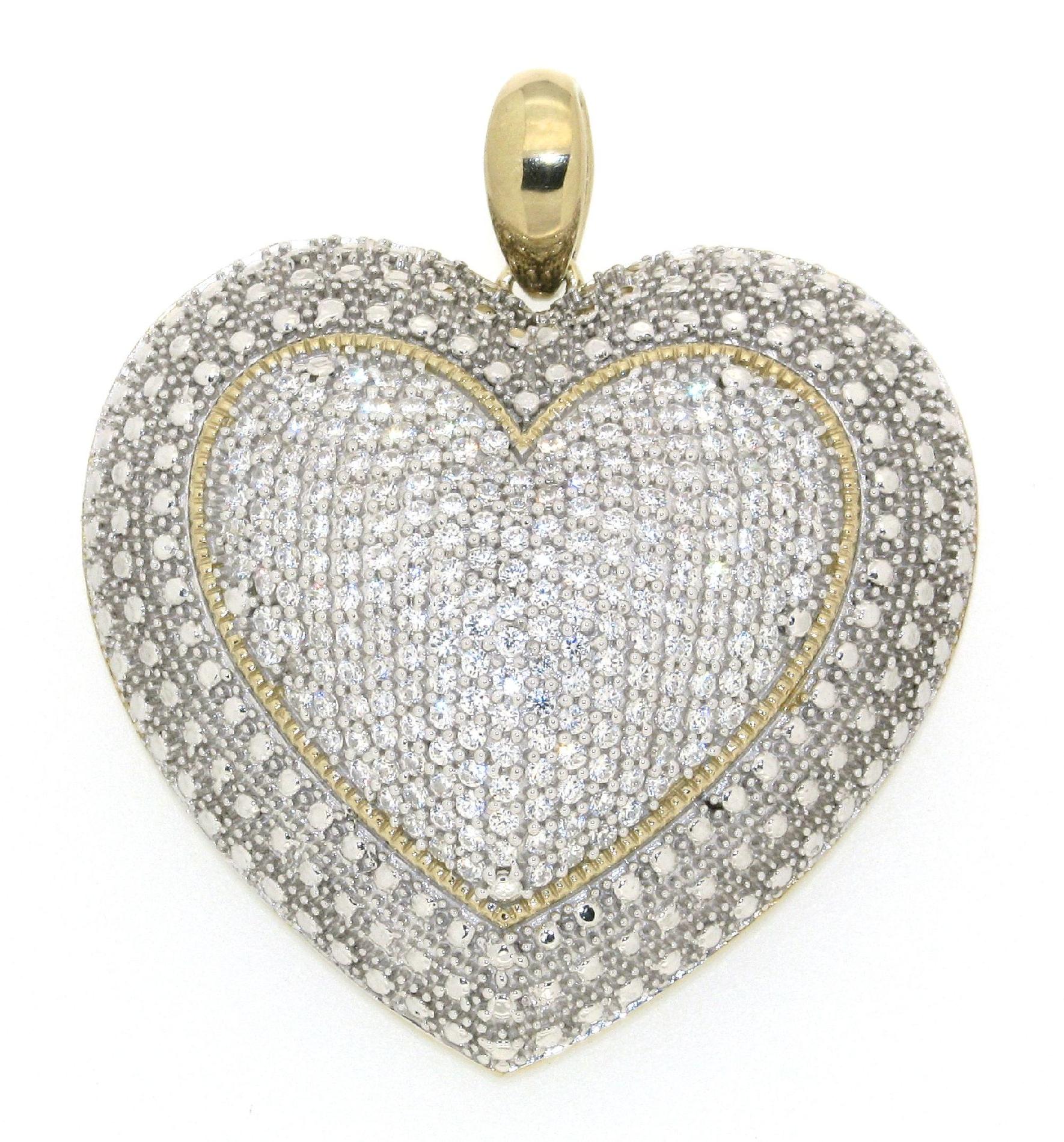 2CTTW Diamond Heart Pendent with a 24in Rope Chain at Sears.com